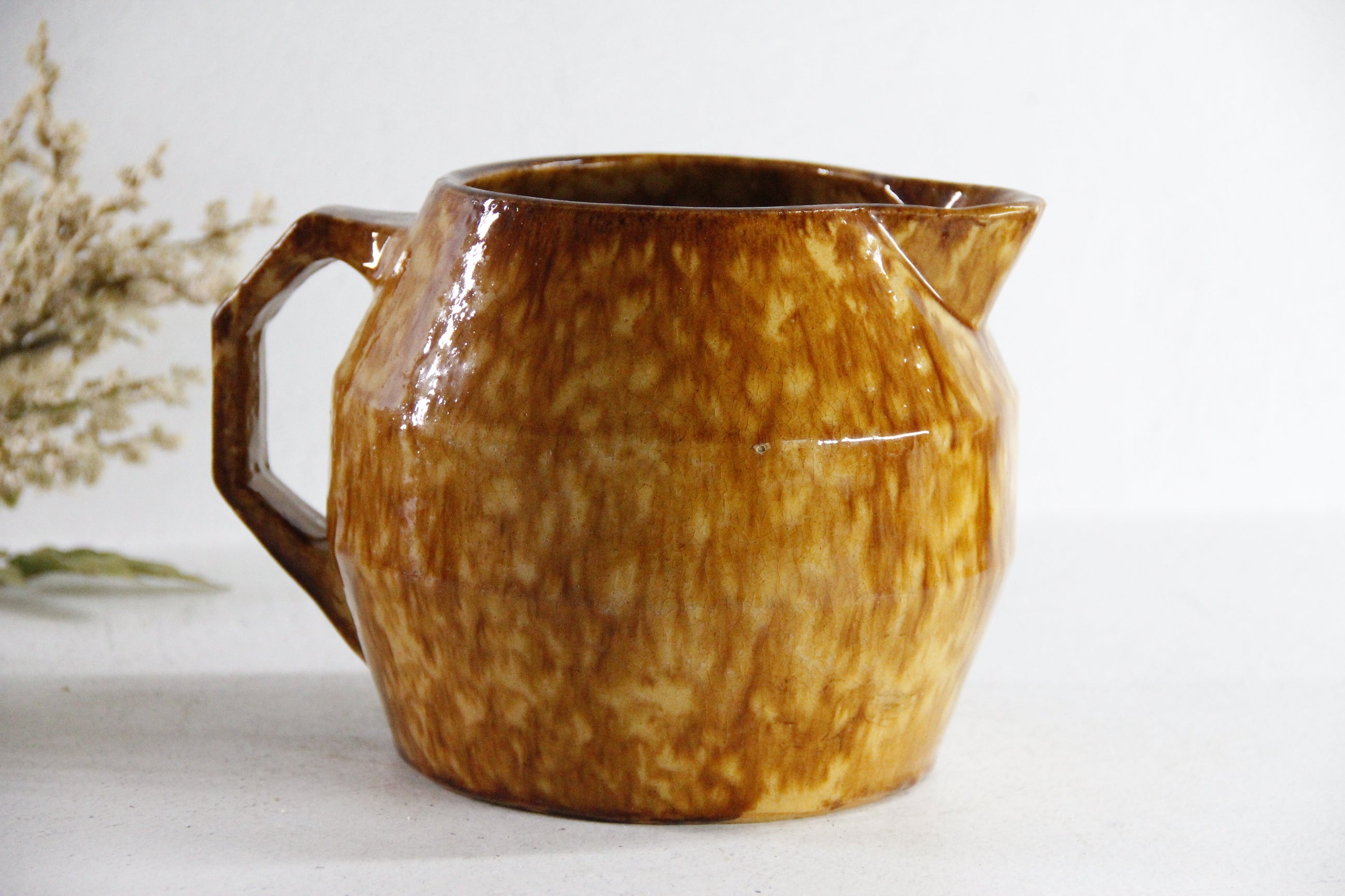 Brush McCoy Pottery Batter Pitcher | Antique Yellowware  Debra Hall Lifestyle