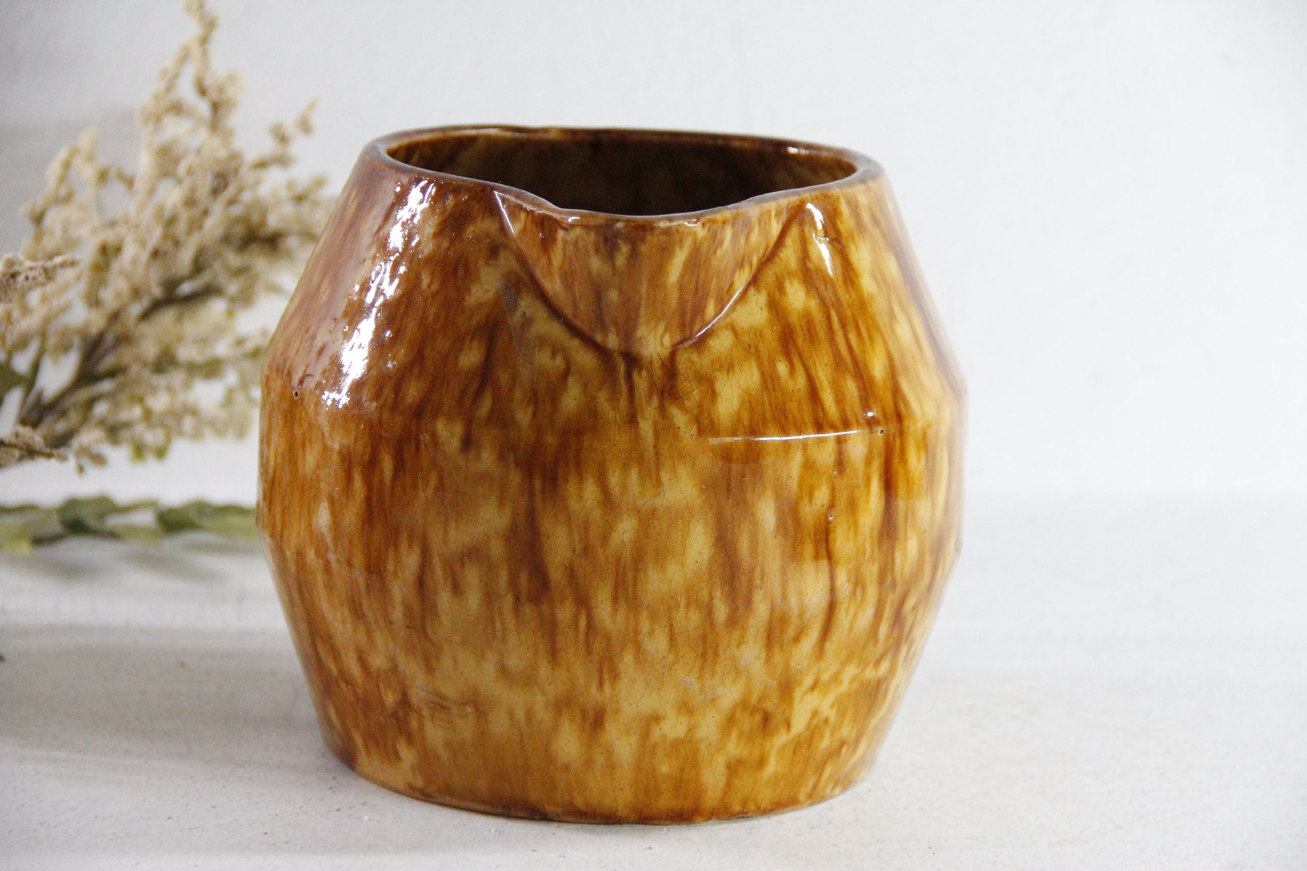 Brush McCoy Pottery Batter Pitcher | Antique Yellowware  Debra Hall Lifestyle