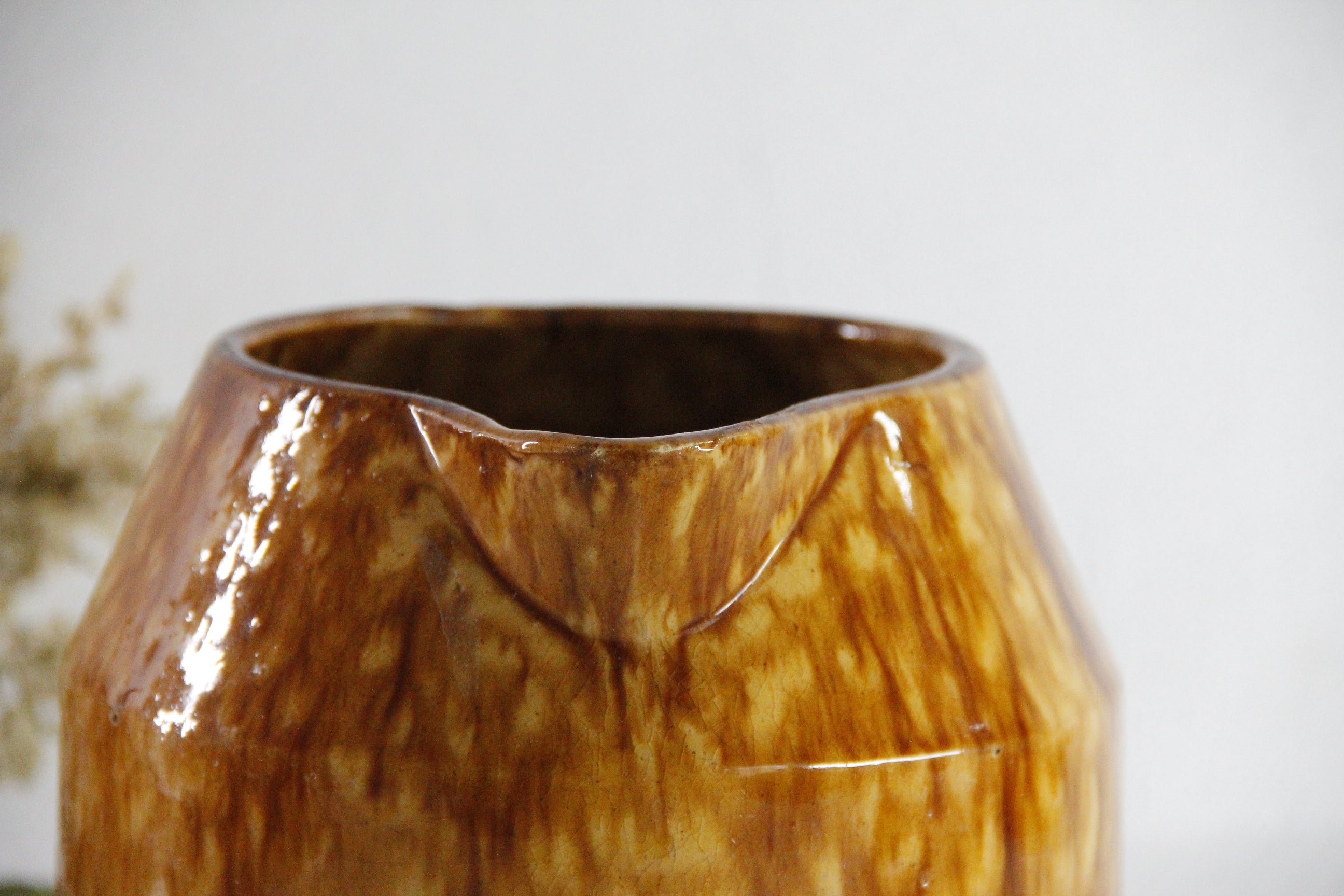 Brush McCoy Pottery Batter Pitcher | Antique Yellowware  Debra Hall Lifestyle