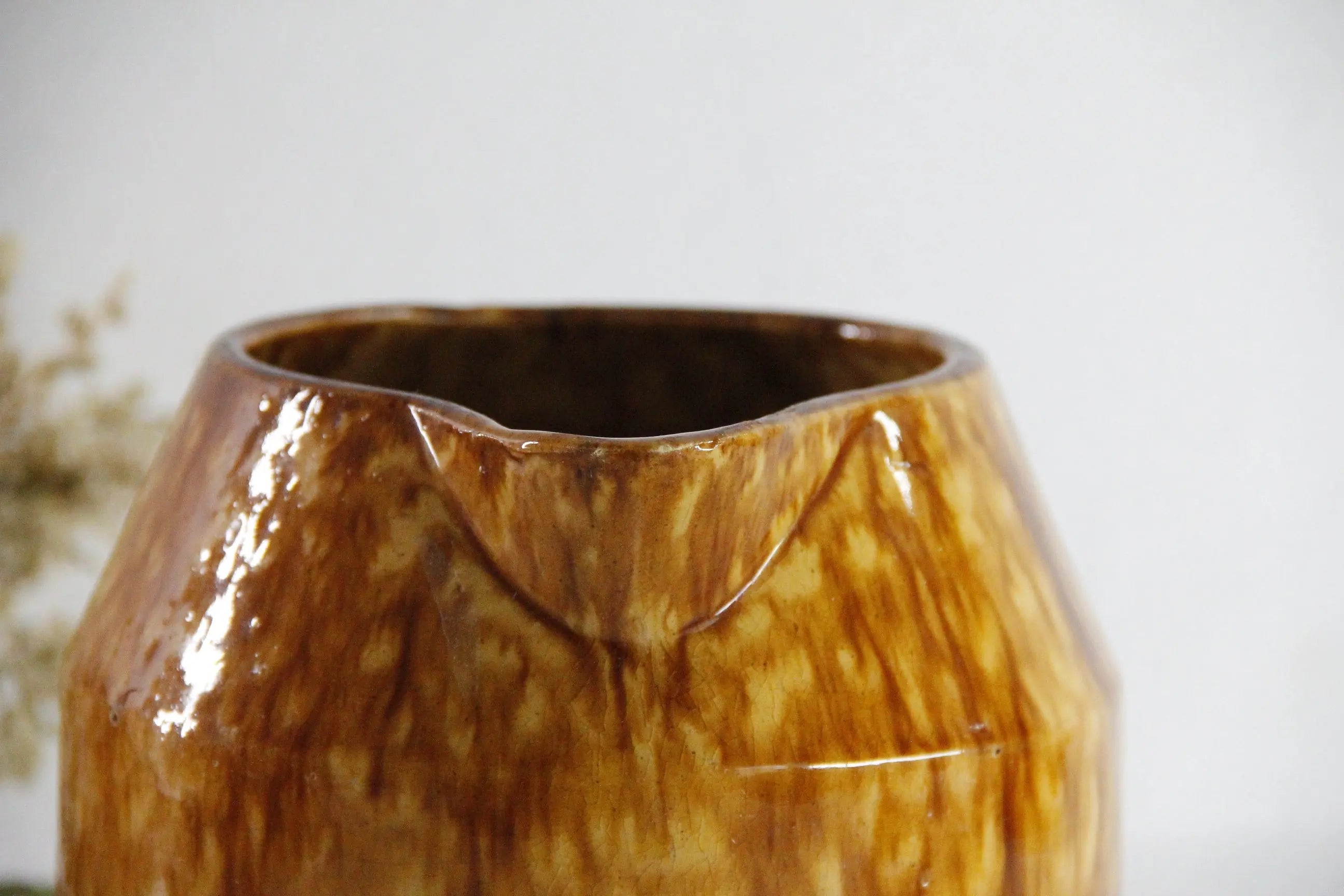 Brush McCoy Pottery Batter Pitcher | Antique Yellowware  Debra Hall Lifestyle