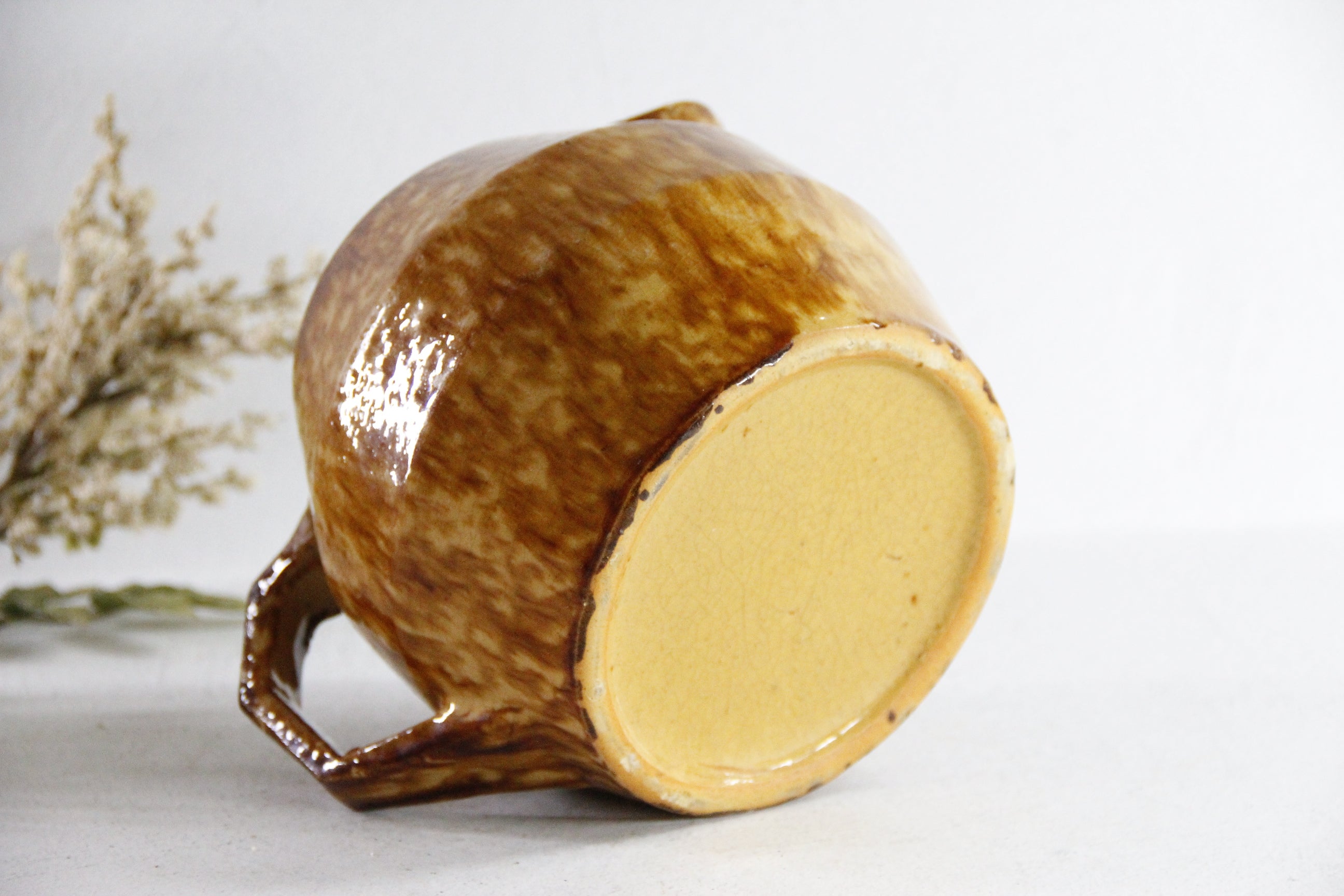 Brush McCoy Pottery Batter Pitcher | Antique Yellowware  Debra Hall Lifestyle