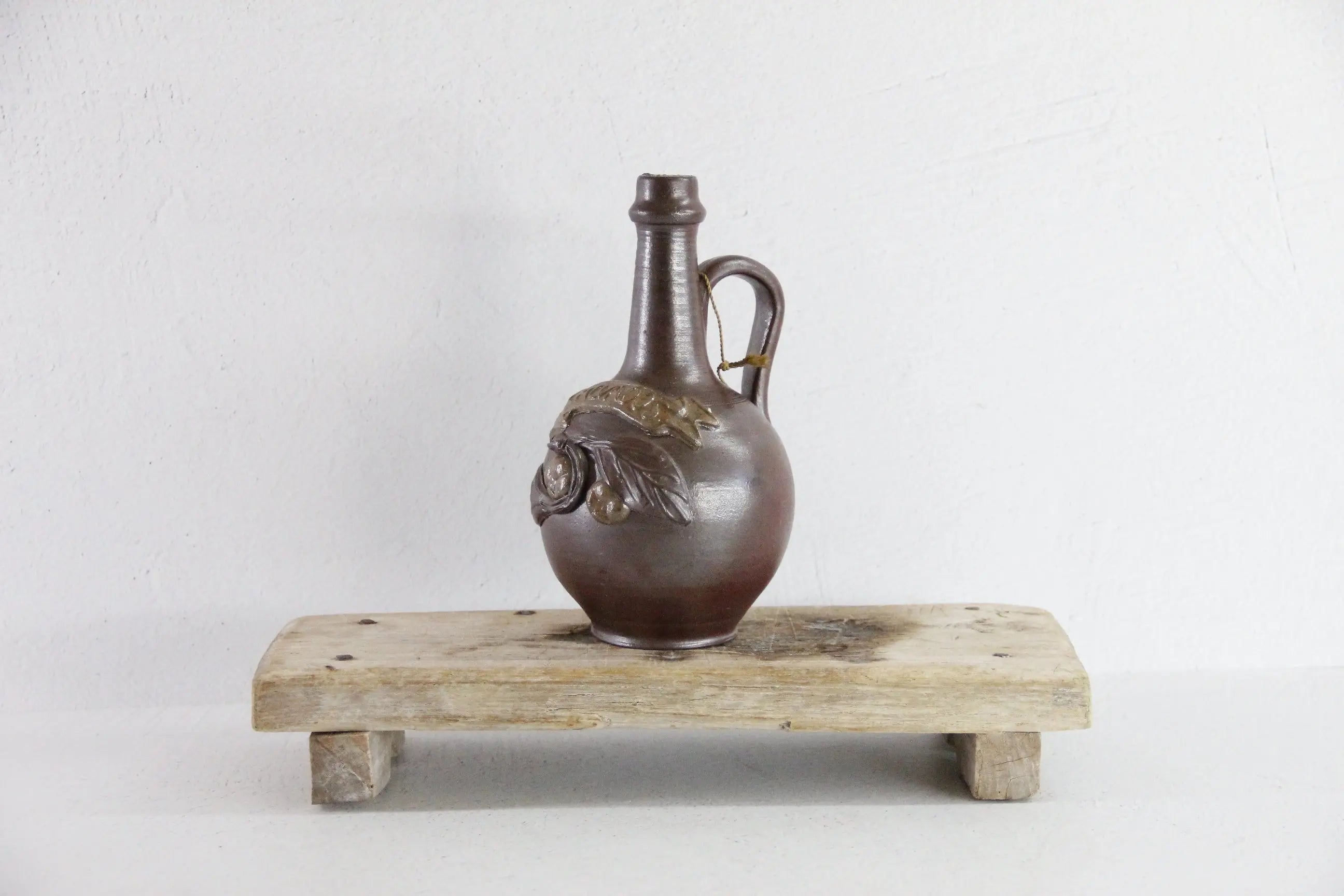 Calvados Bottle Vintage French Stoneware Vessel | Stamped  Debra Hall Lifestyle
