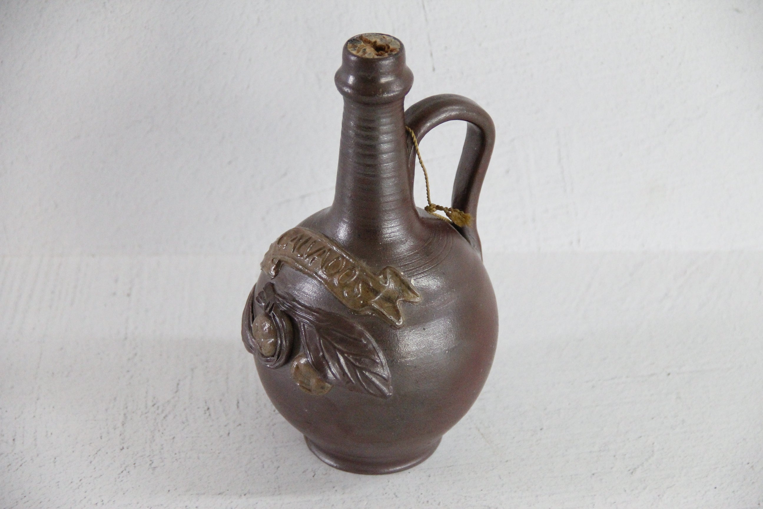 Calvados Bottle Vintage French Stoneware Vessel | Stamped  Debra Hall Lifestyle