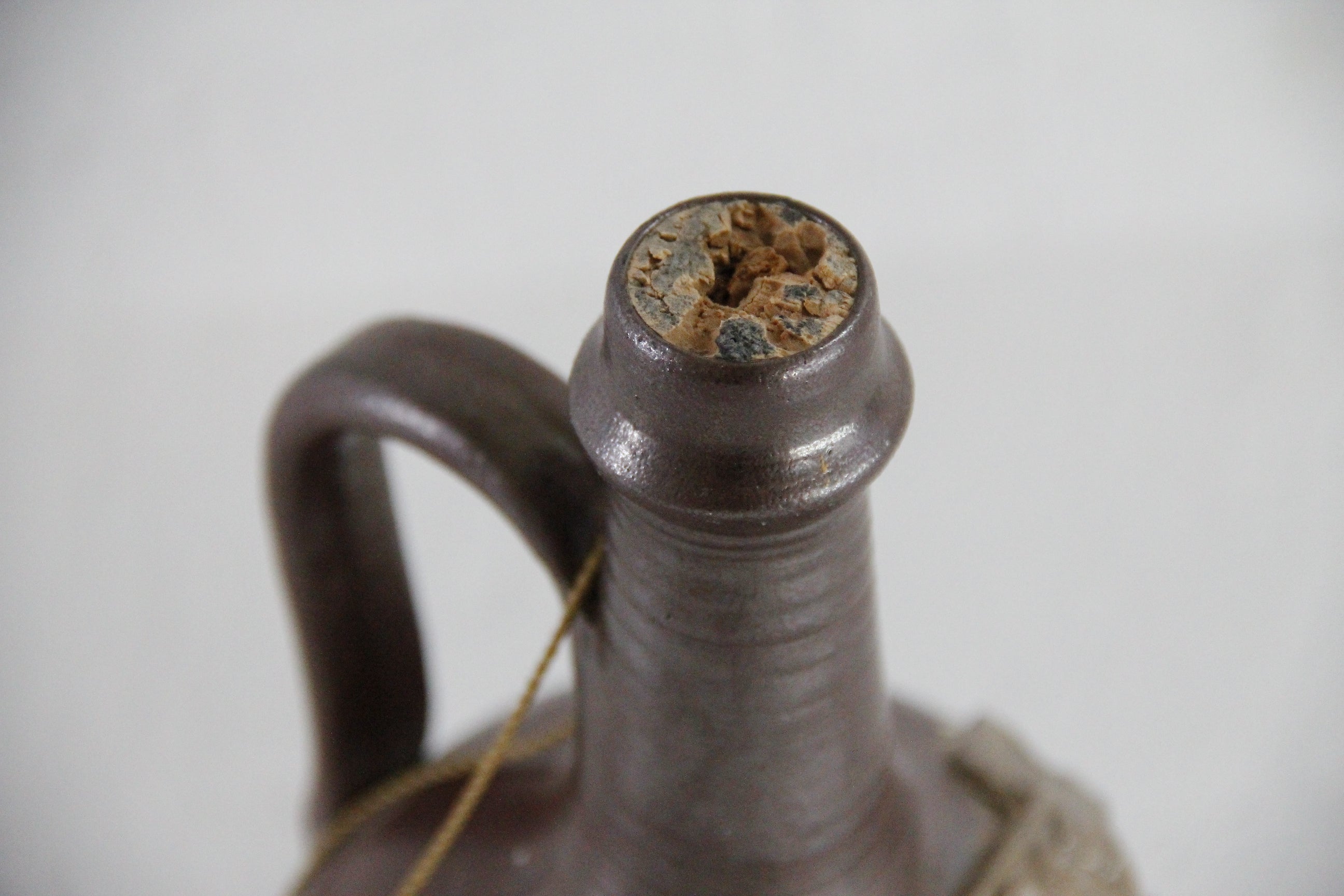 Calvados Bottle Vintage French Stoneware Vessel | Stamped  Debra Hall Lifestyle