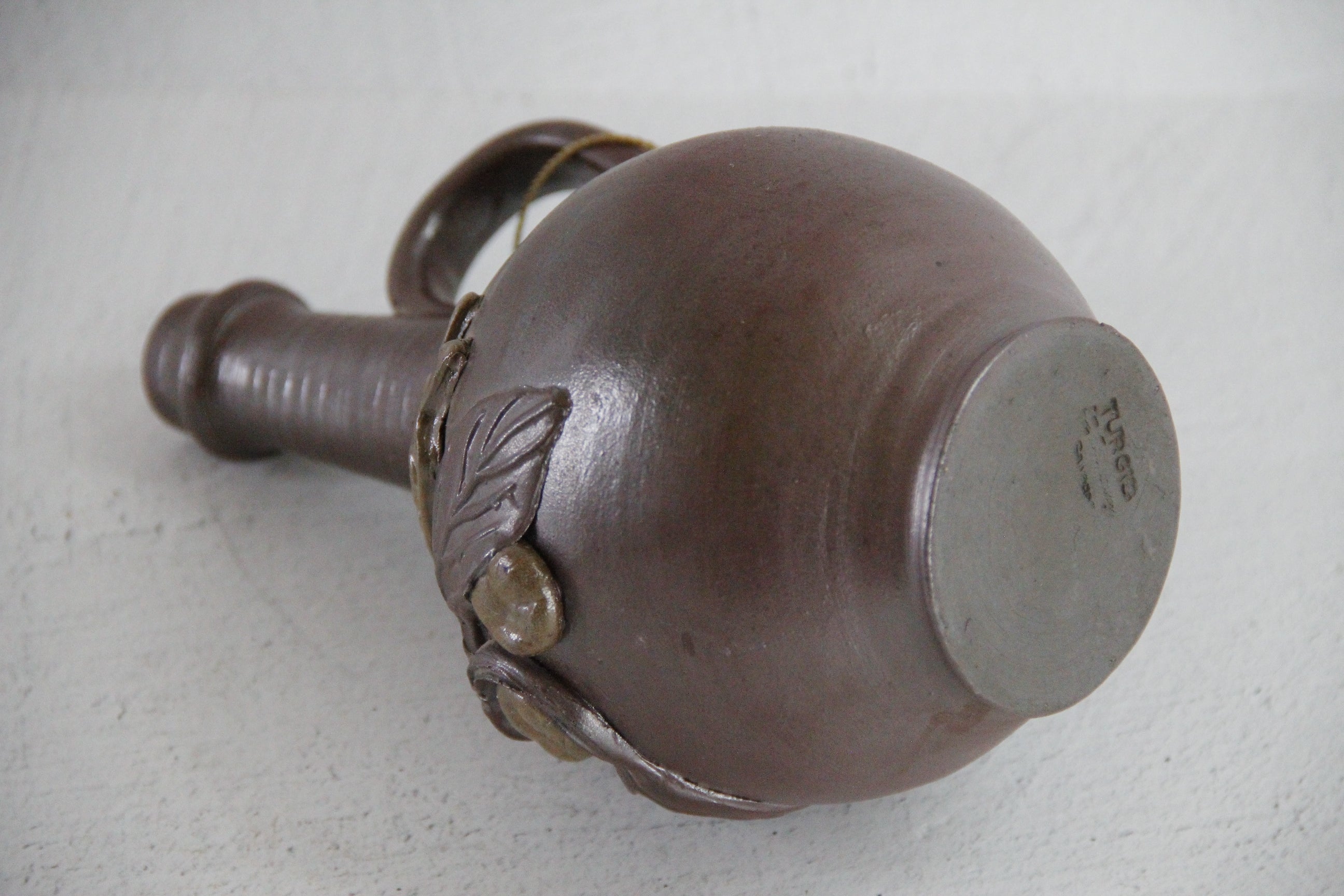 Calvados Bottle Vintage French Stoneware Vessel | Stamped  Debra Hall Lifestyle