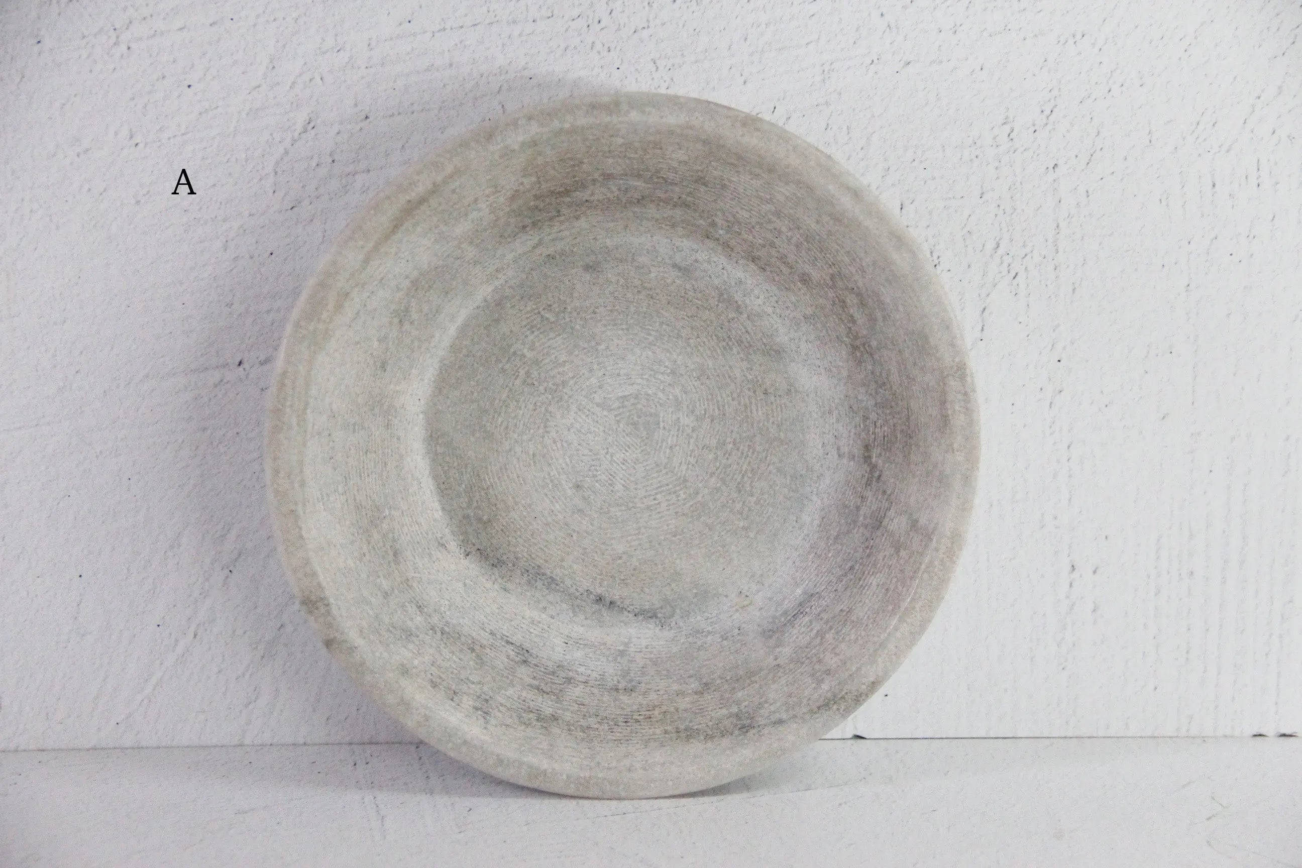 Carved Marble Bowl | Vintage Honed Stone Catchall Dish  Debra Hall Lifestyle