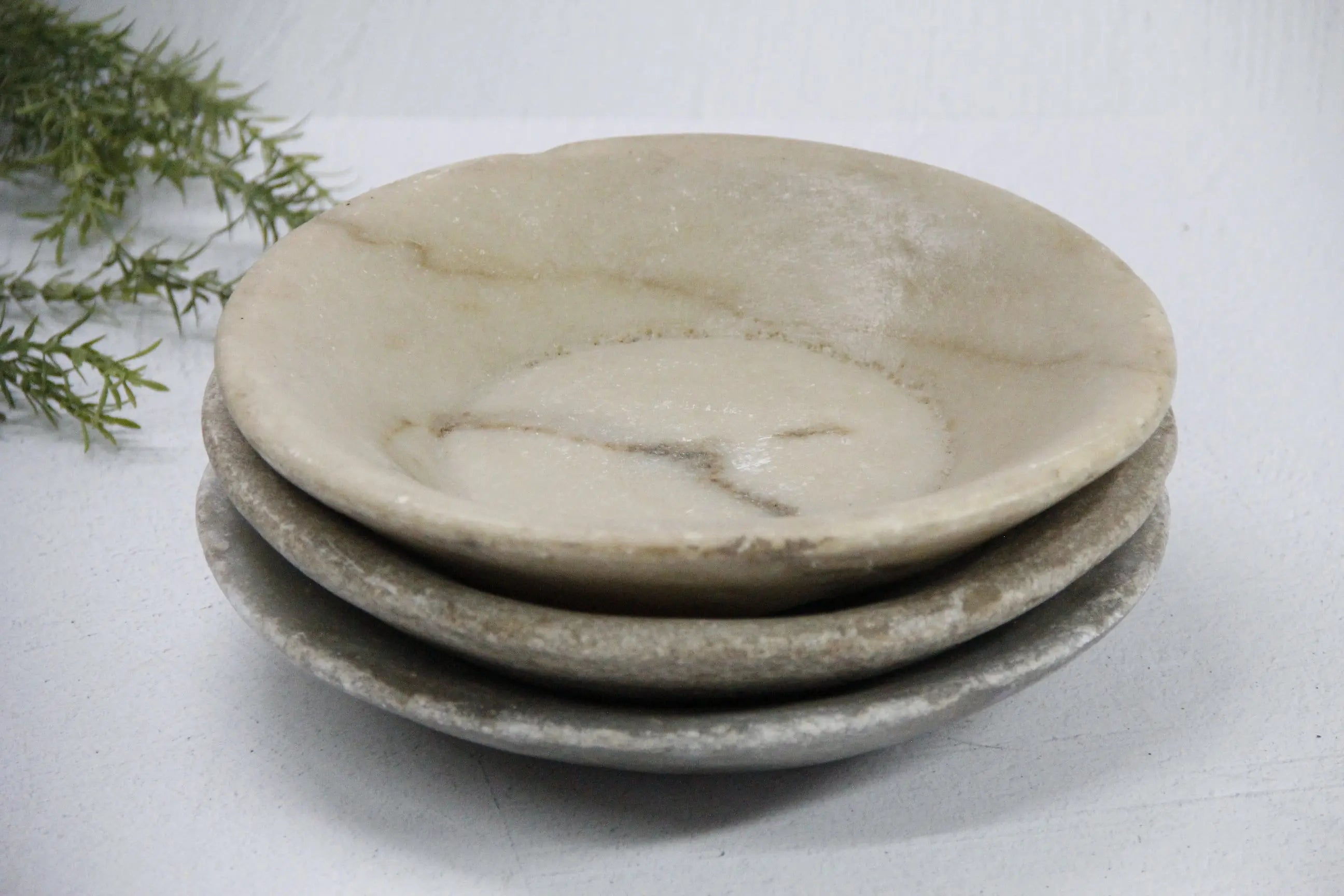 Carved Stone Bowl | Vintage Limestone One-Of-A-Kind  Debra Hall Lifestyle