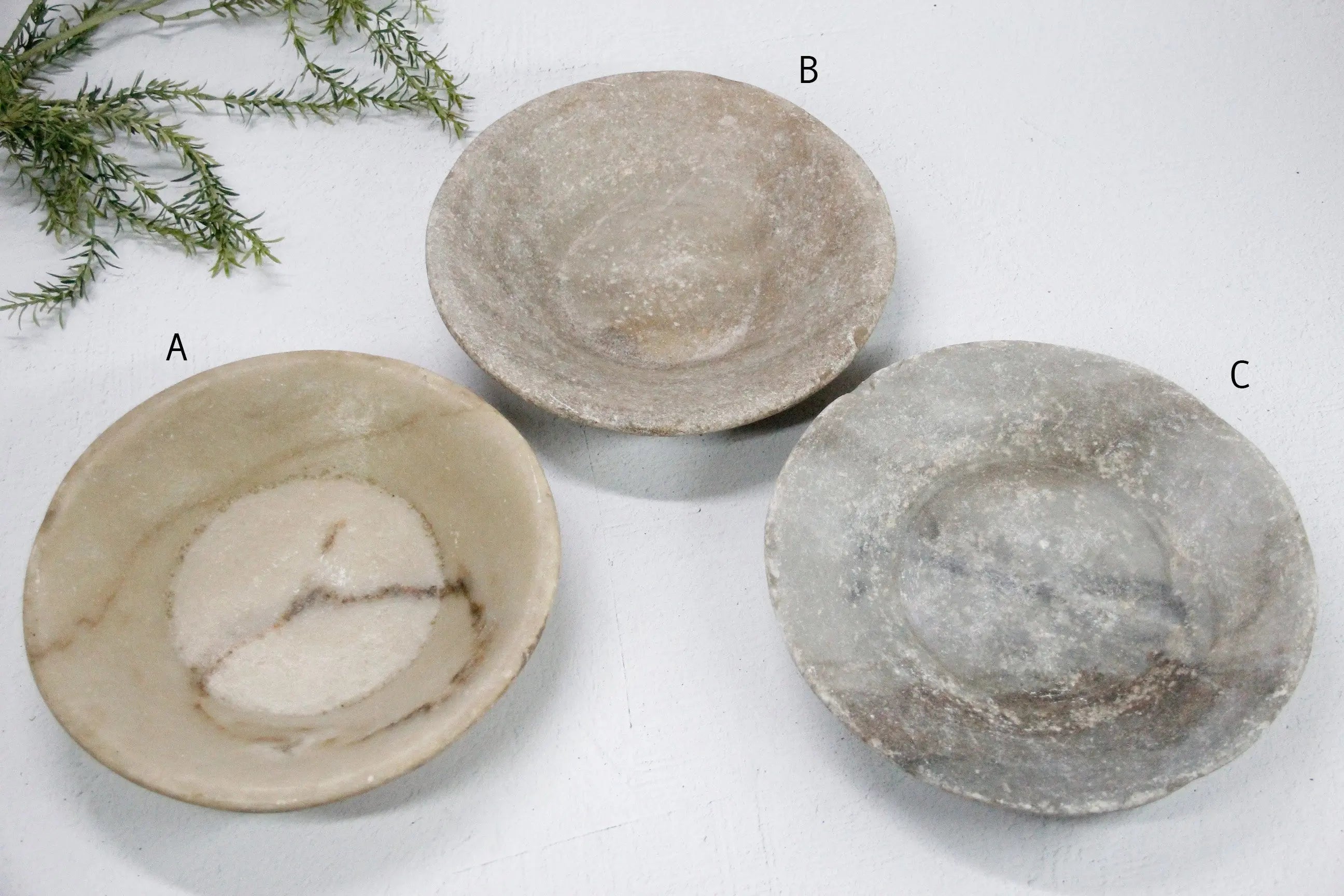 Carved Stone Bowl | Vintage Limestone One-Of-A-Kind  Debra Hall Lifestyle