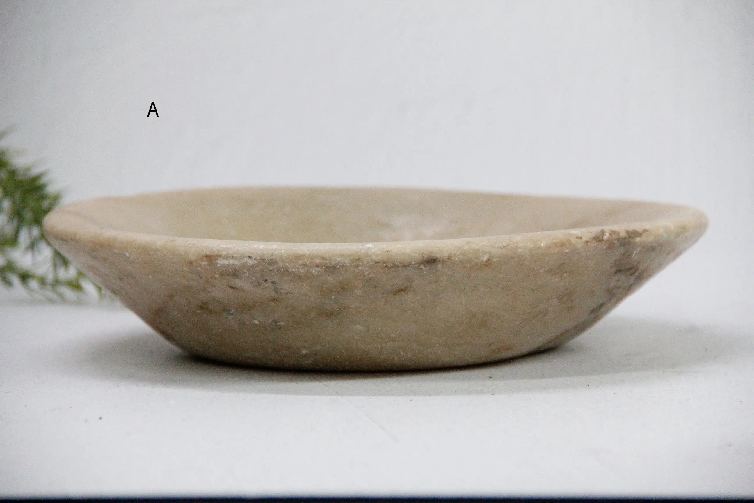 Carved Stone Bowl | Vintage Limestone One-Of-A-Kind  Debra Hall Lifestyle