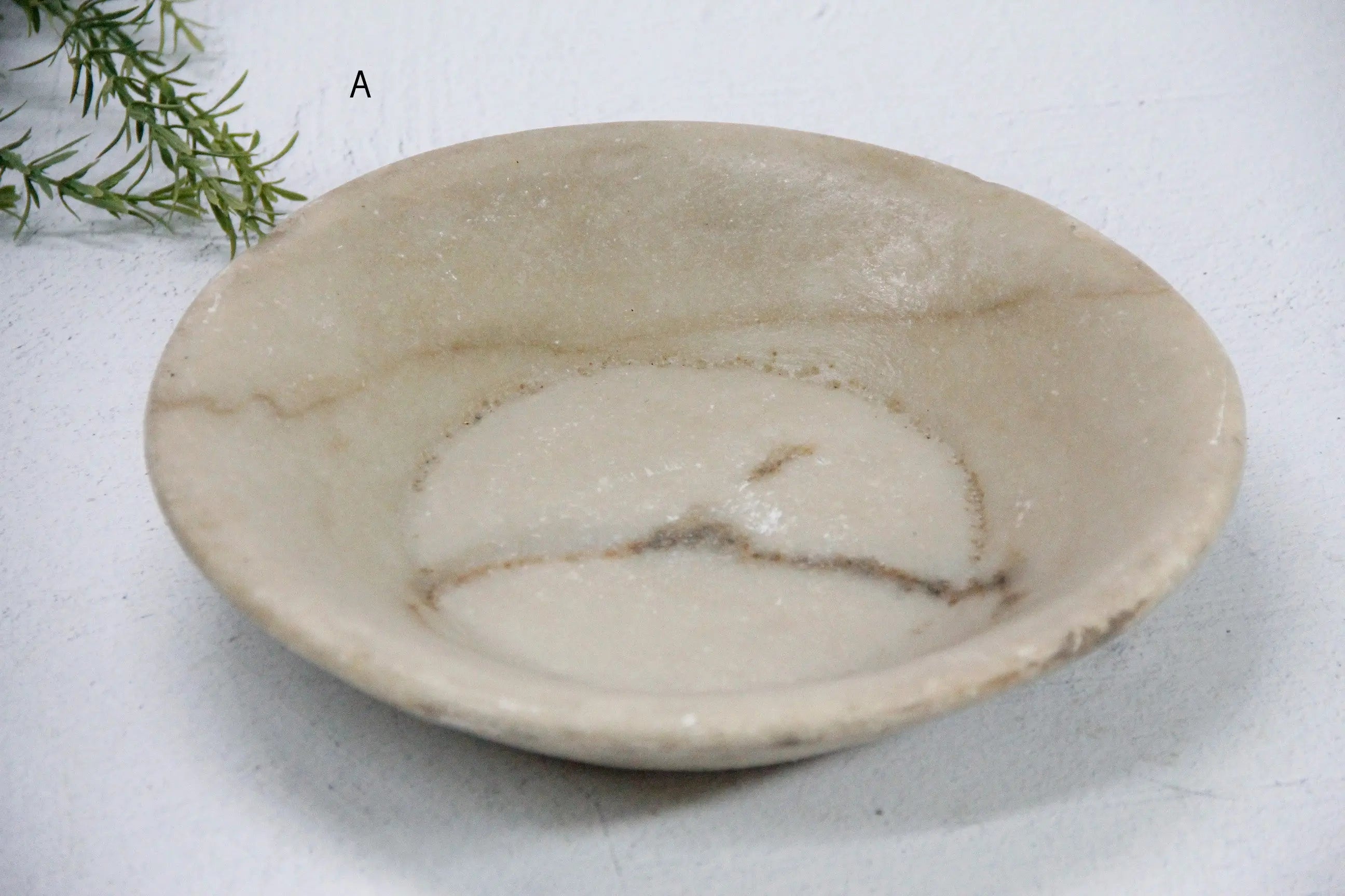 Carved Stone Bowl | Vintage Limestone One-Of-A-Kind  Debra Hall Lifestyle