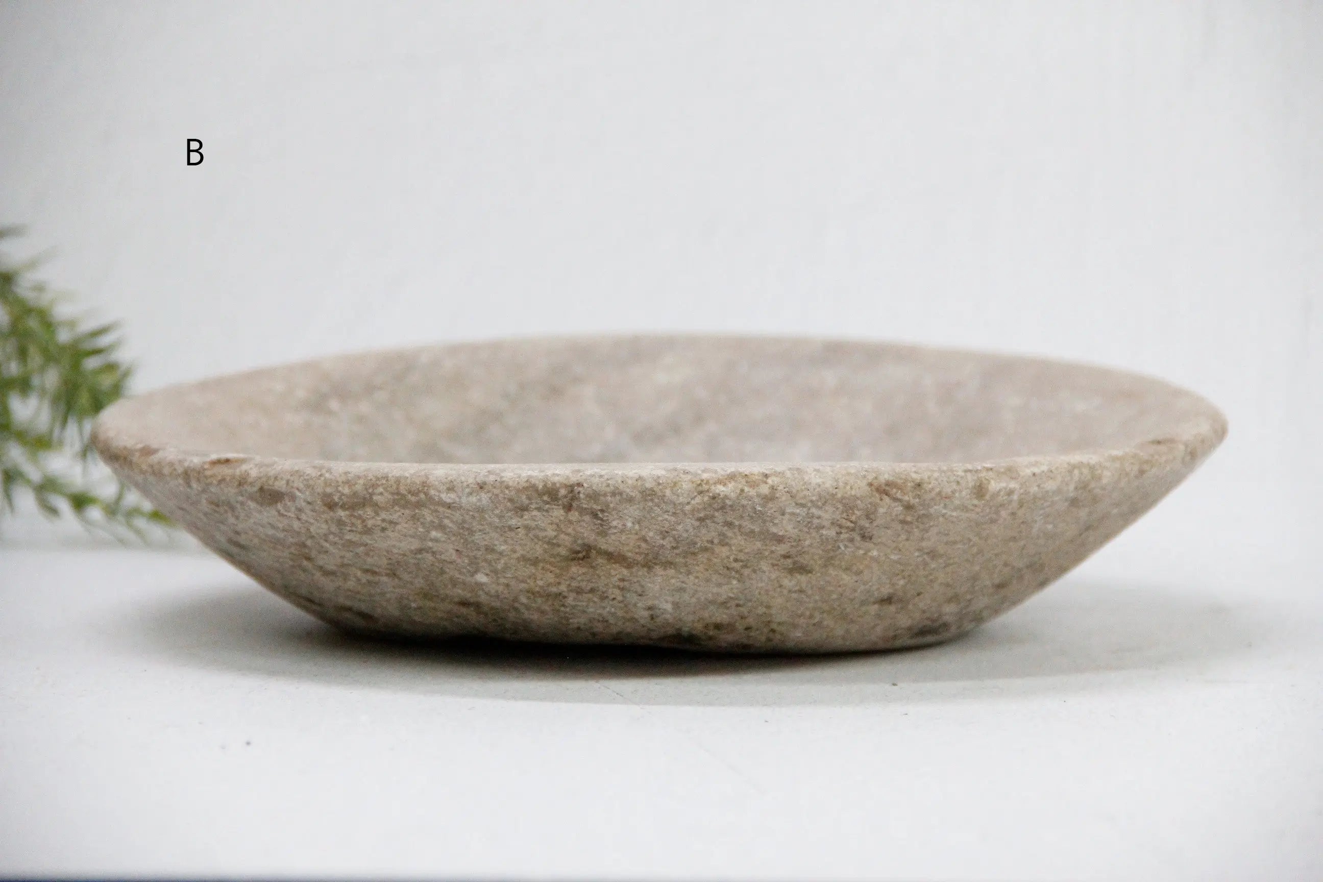 Carved Stone Bowl | Vintage Limestone One-Of-A-Kind  Debra Hall Lifestyle