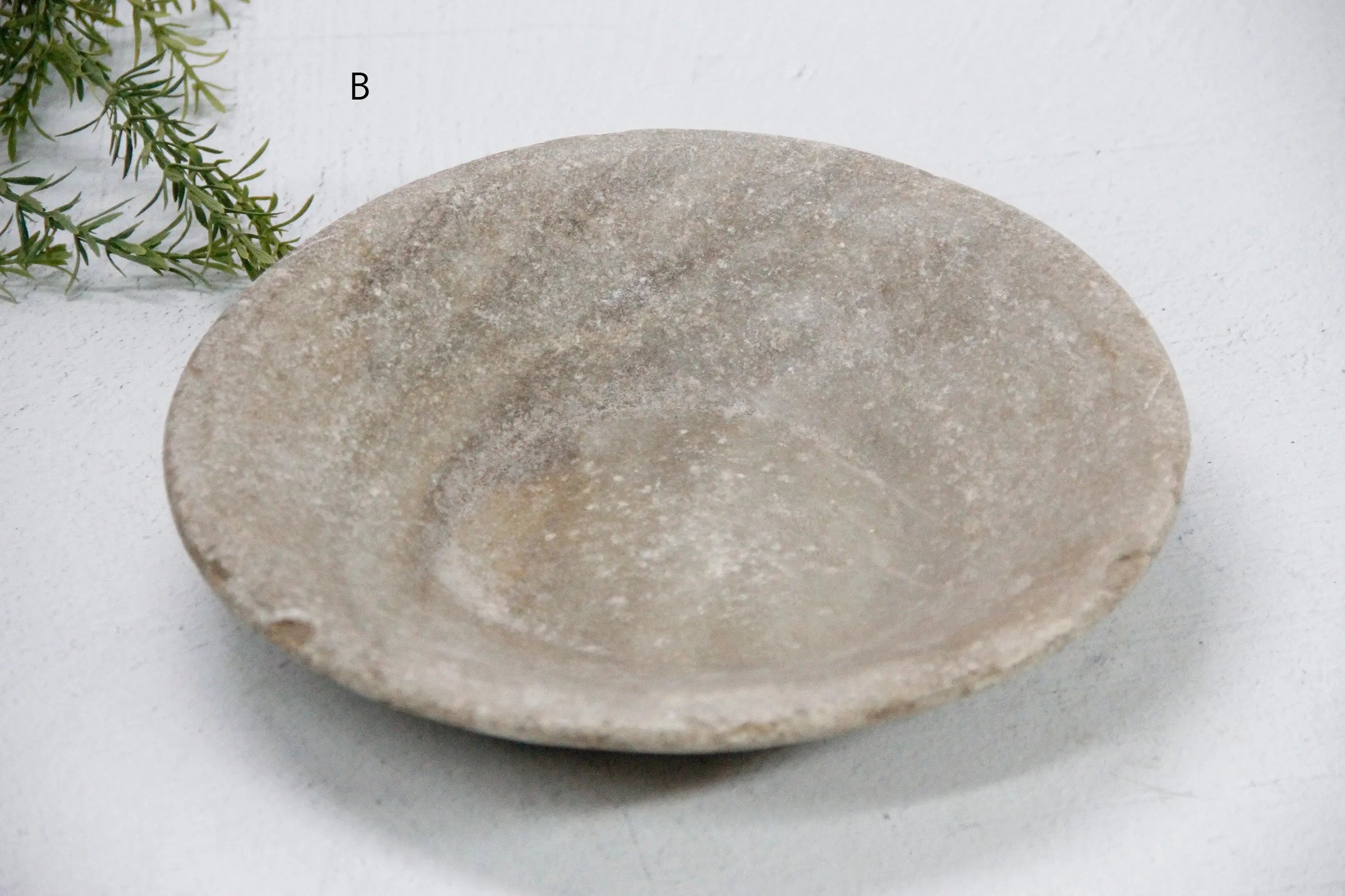 Carved Stone Bowl | Vintage Limestone One-Of-A-Kind  Debra Hall Lifestyle