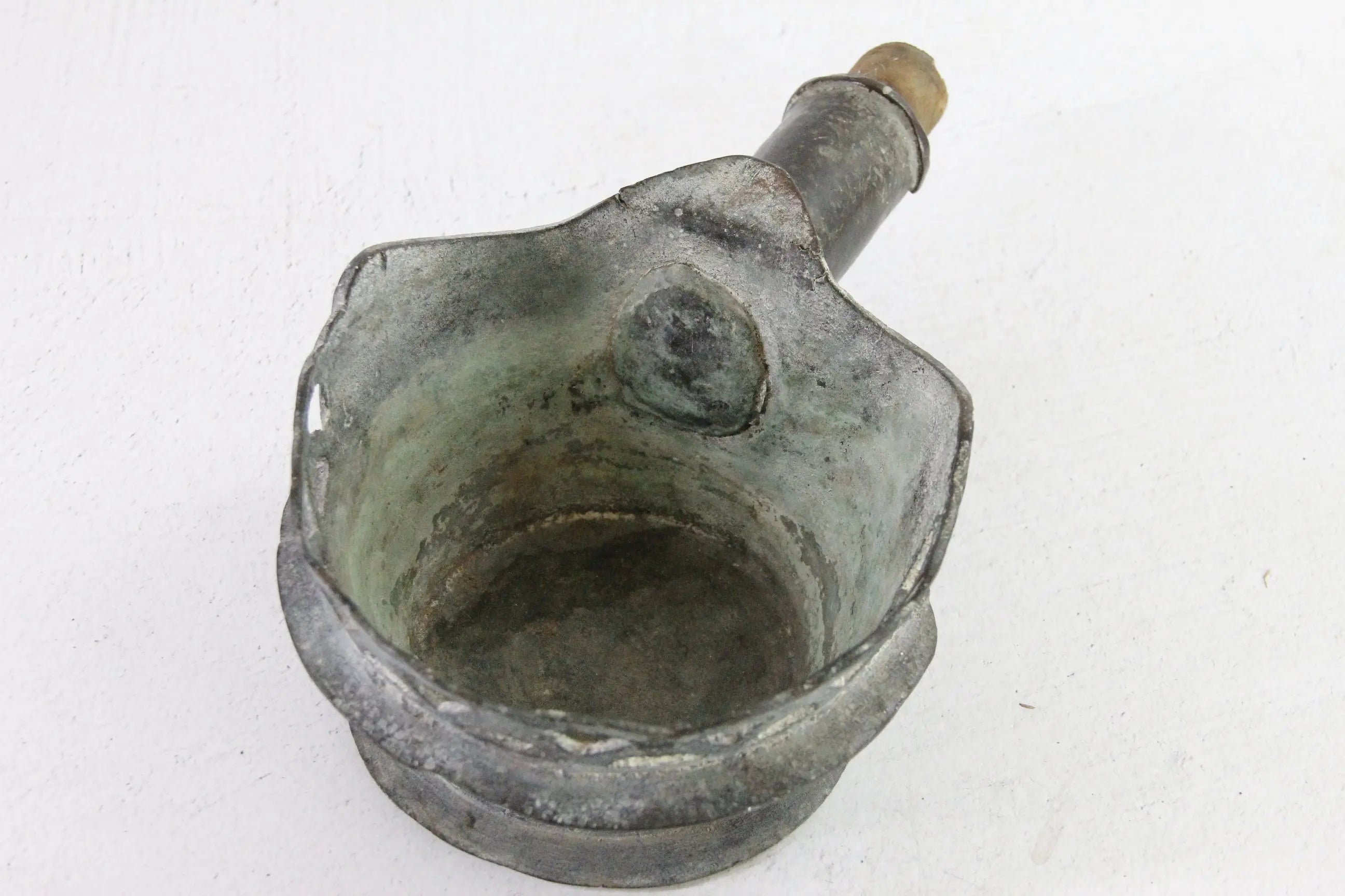 Chinese Silk Iron 18th Century Reticulated Bronze Open Pan