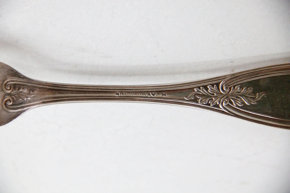 Coin Silver Fork | 19th C. Coin H.M Ordway  Debra Hall Lifestyle