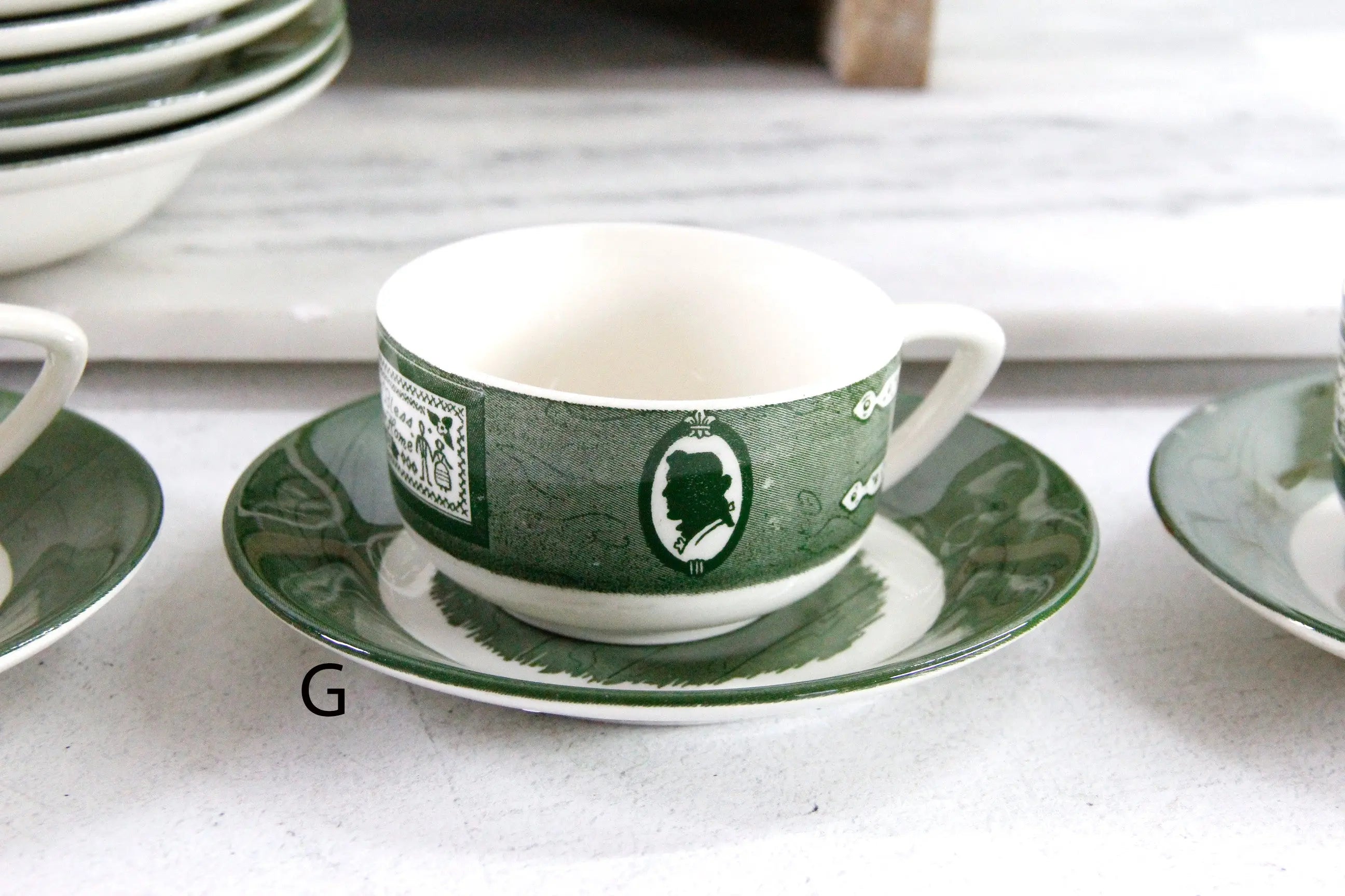 Colonial Homestead Dishes | Vintage 1950s Royal China Green