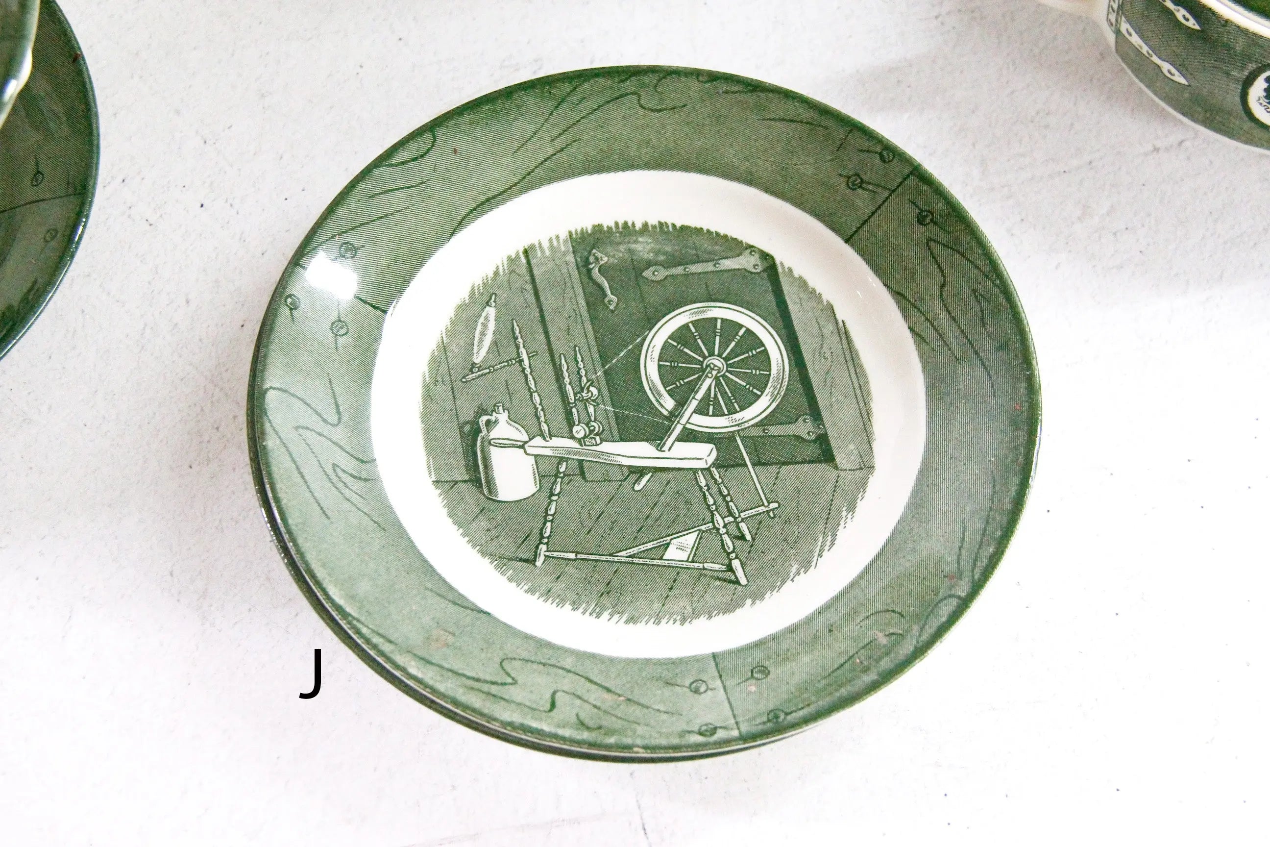 Colonial Homestead Dishes | Vintage 1950s Royal China Green