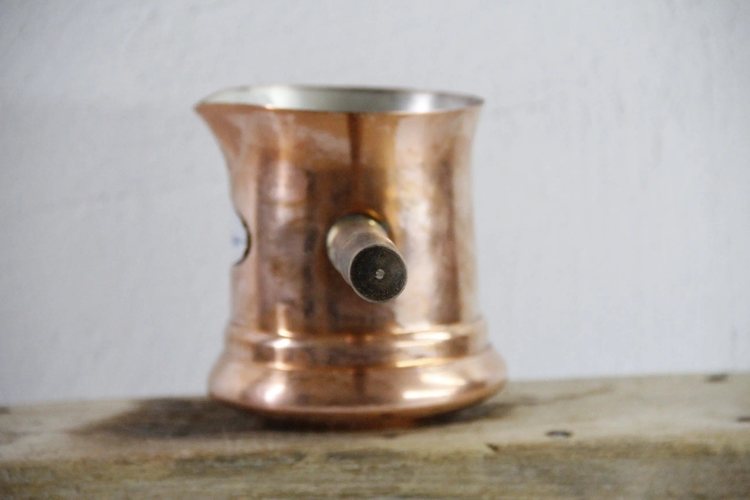 Copper Milk Pan | Vintage Le Saucier Warmer-Wood  Debra Hall Lifestyle