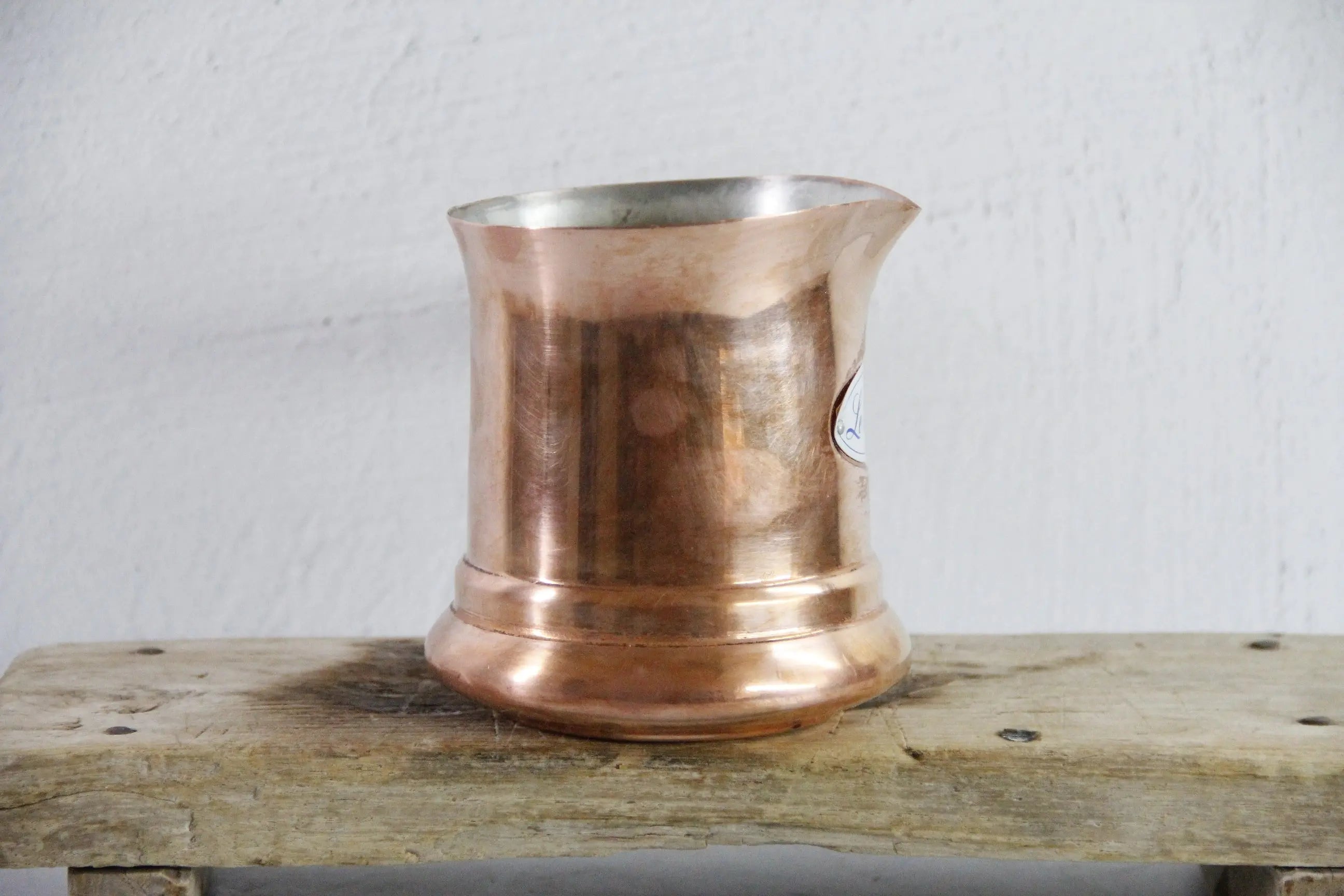 Copper Milk Pan | Vintage Le Saucier Warmer-Wood  Debra Hall Lifestyle