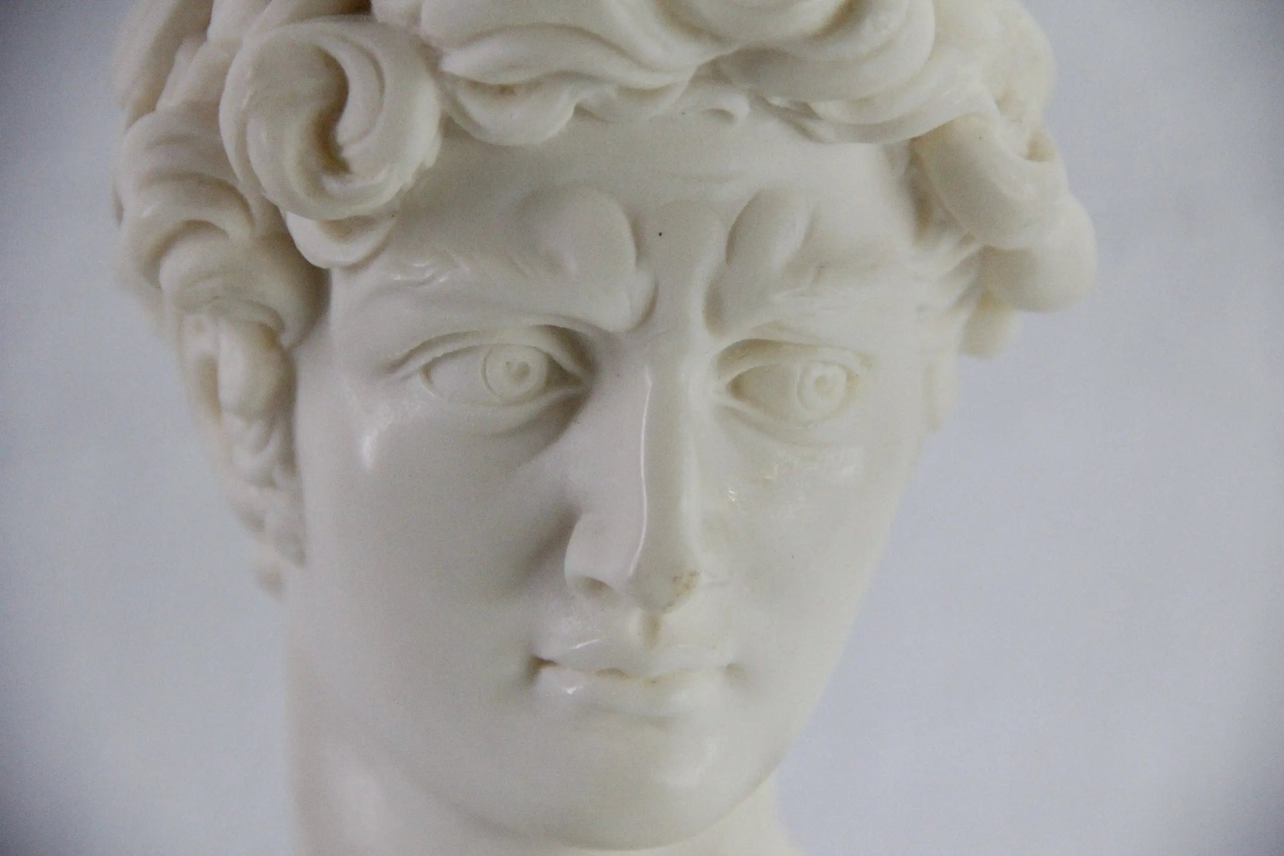 David Bust Sculpture Vintage | Italian Marble Base Signed  Debra Hall Lifestyle