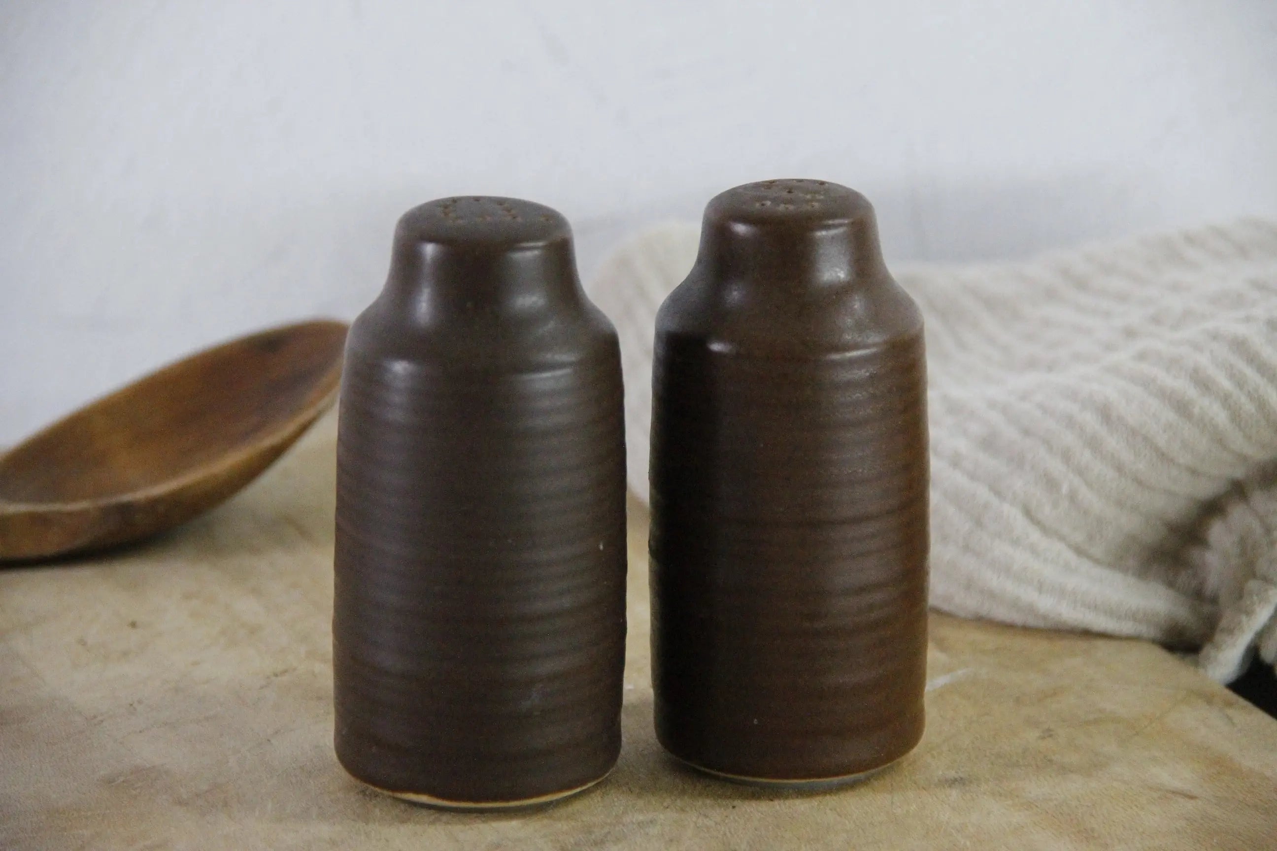 Denby Salt and Pepper Shakers | Midcentury Modern England  Debra Hall Lifestyle