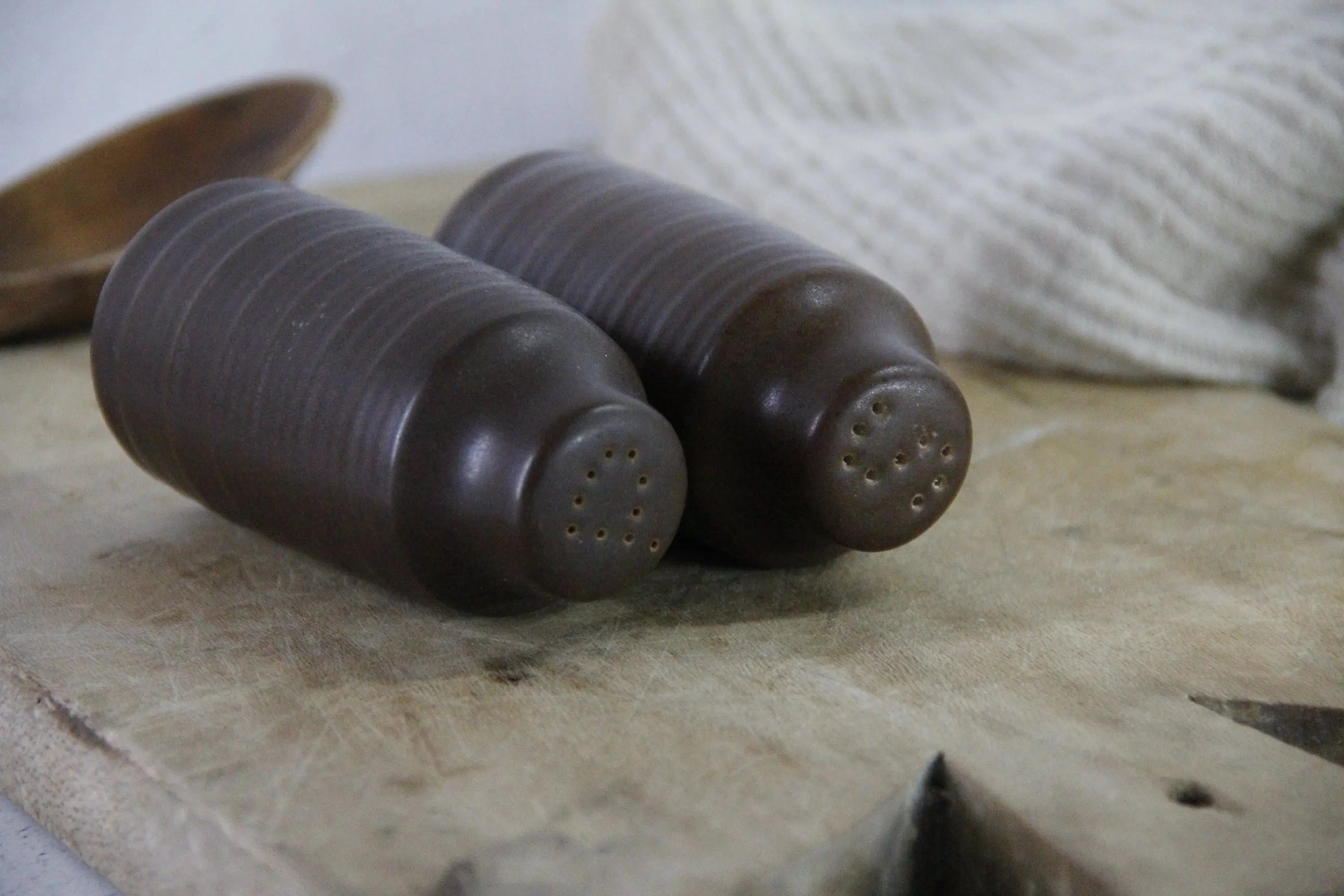 Denby Salt and Pepper Shakers | Midcentury Modern England  Debra Hall Lifestyle