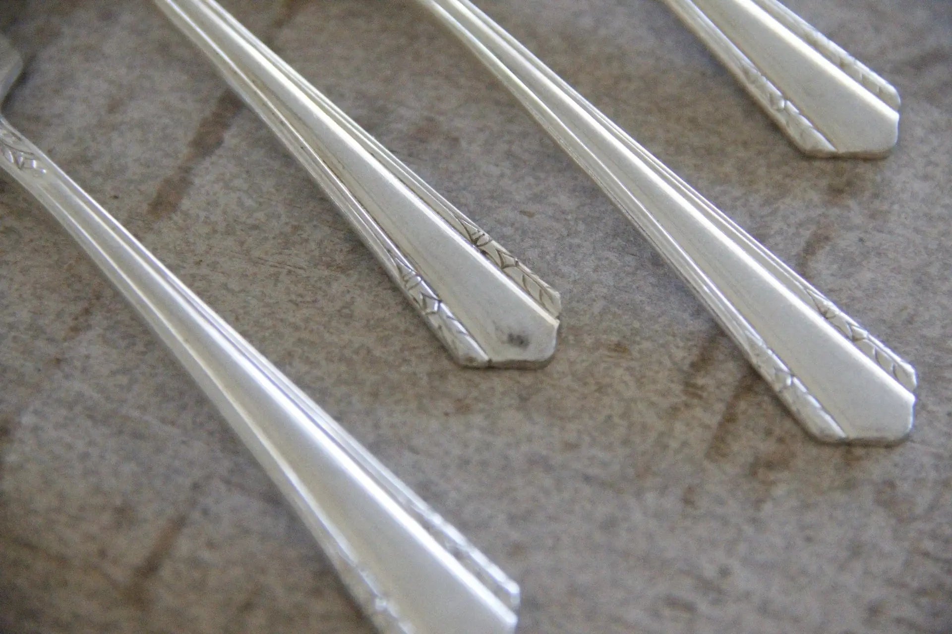 Antique Silver Salad/Dessert Fork | Flatware 4 Pcs  Debra Hall Lifestyle