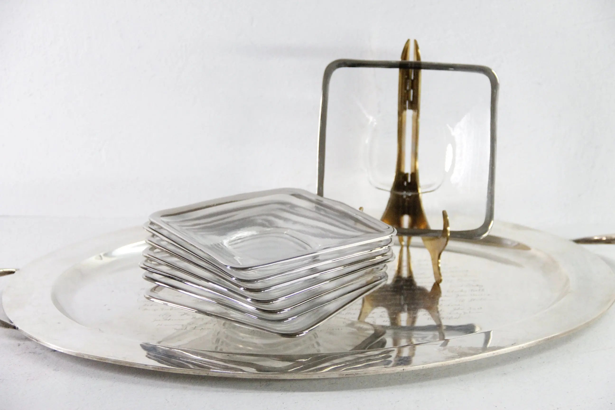 Dorothy Thorpe Plate Midcentury Modern Square 6" Bread/Dessert  Debra Hall Lifestyle