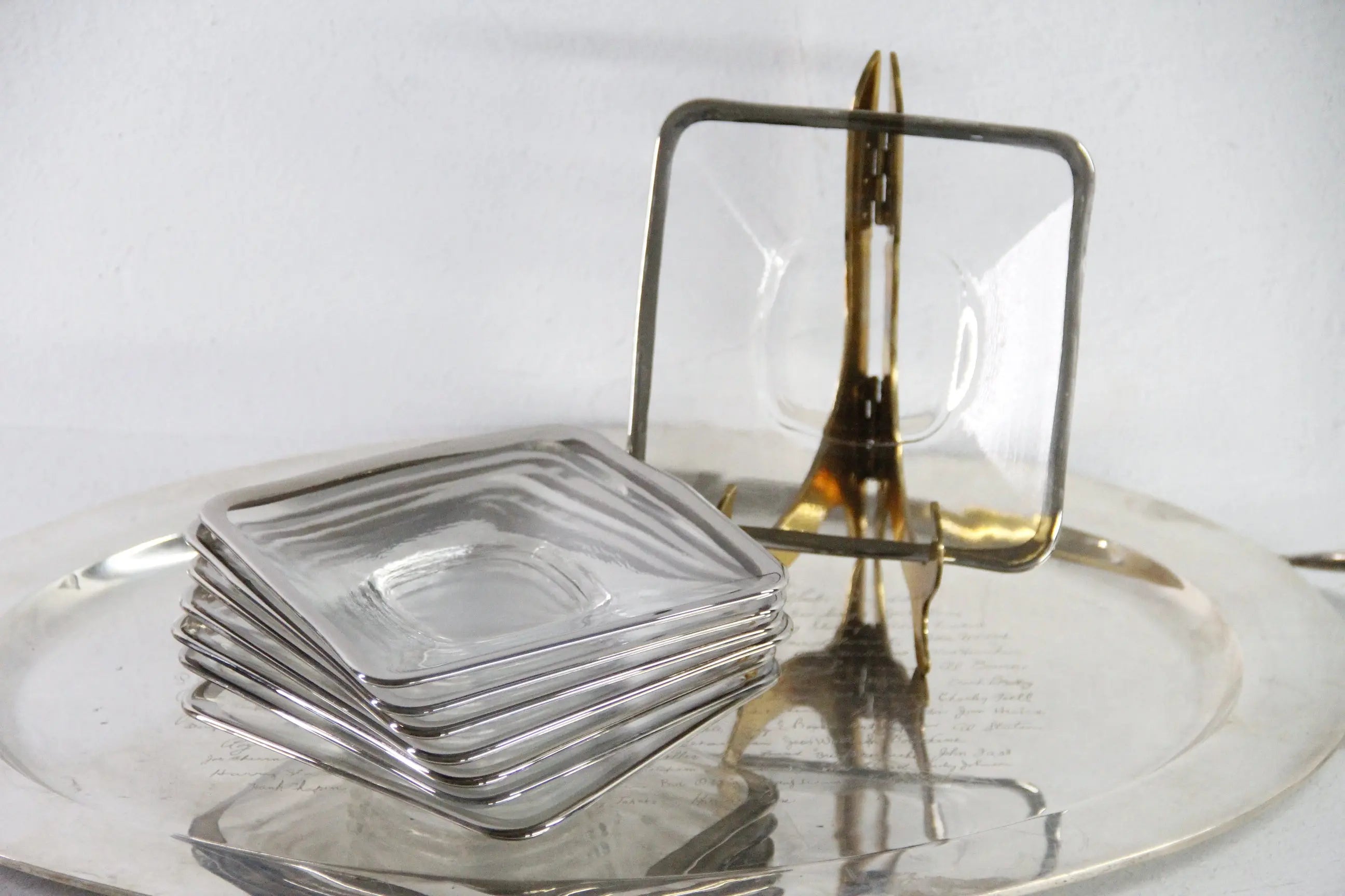 Dorothy Thorpe Plate Midcentury Modern Square 6" Bread/Dessert  Debra Hall Lifestyle