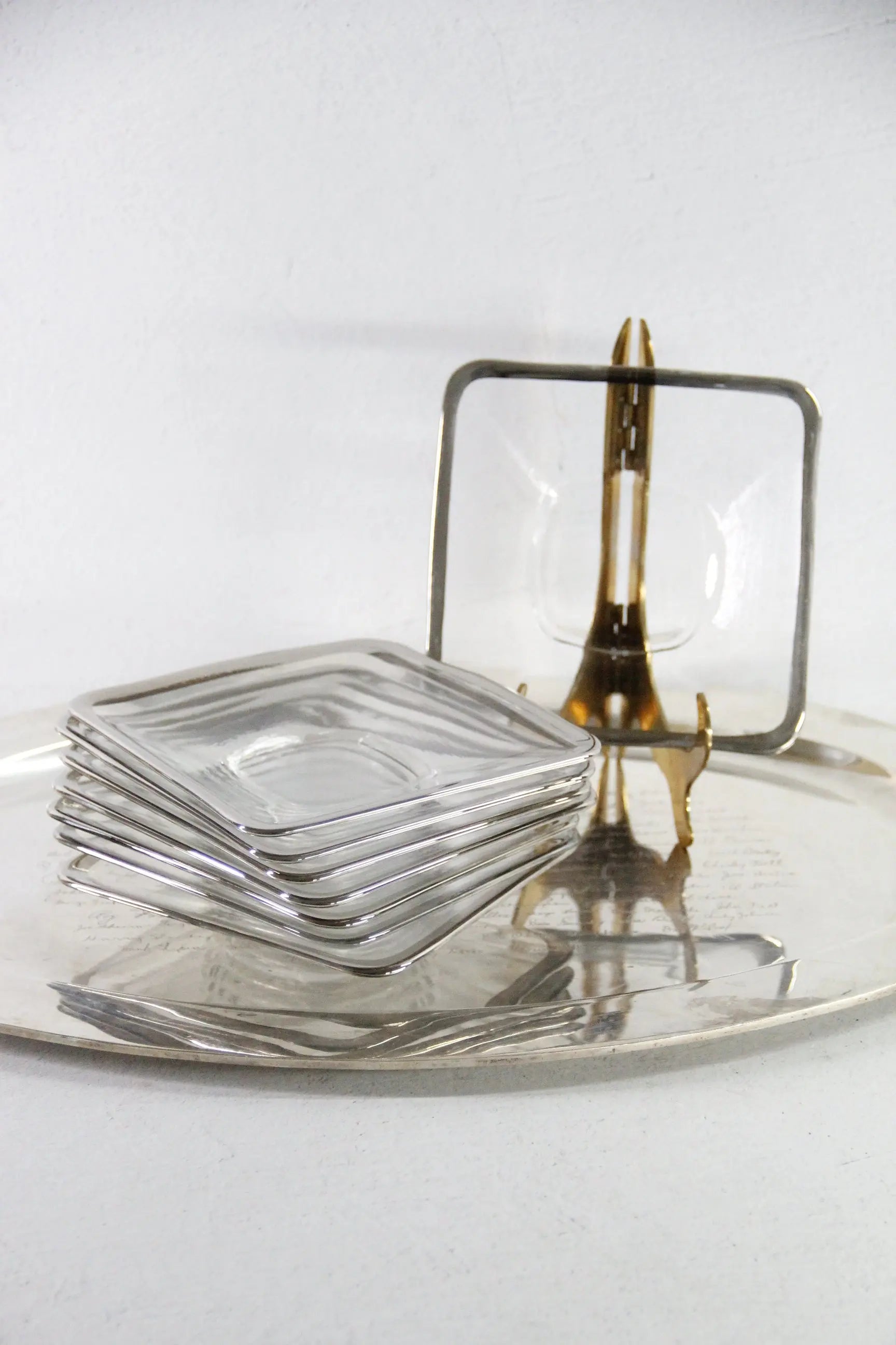Dorothy Thorpe Plate Midcentury Modern Square 6" Bread/Dessert  Debra Hall Lifestyle