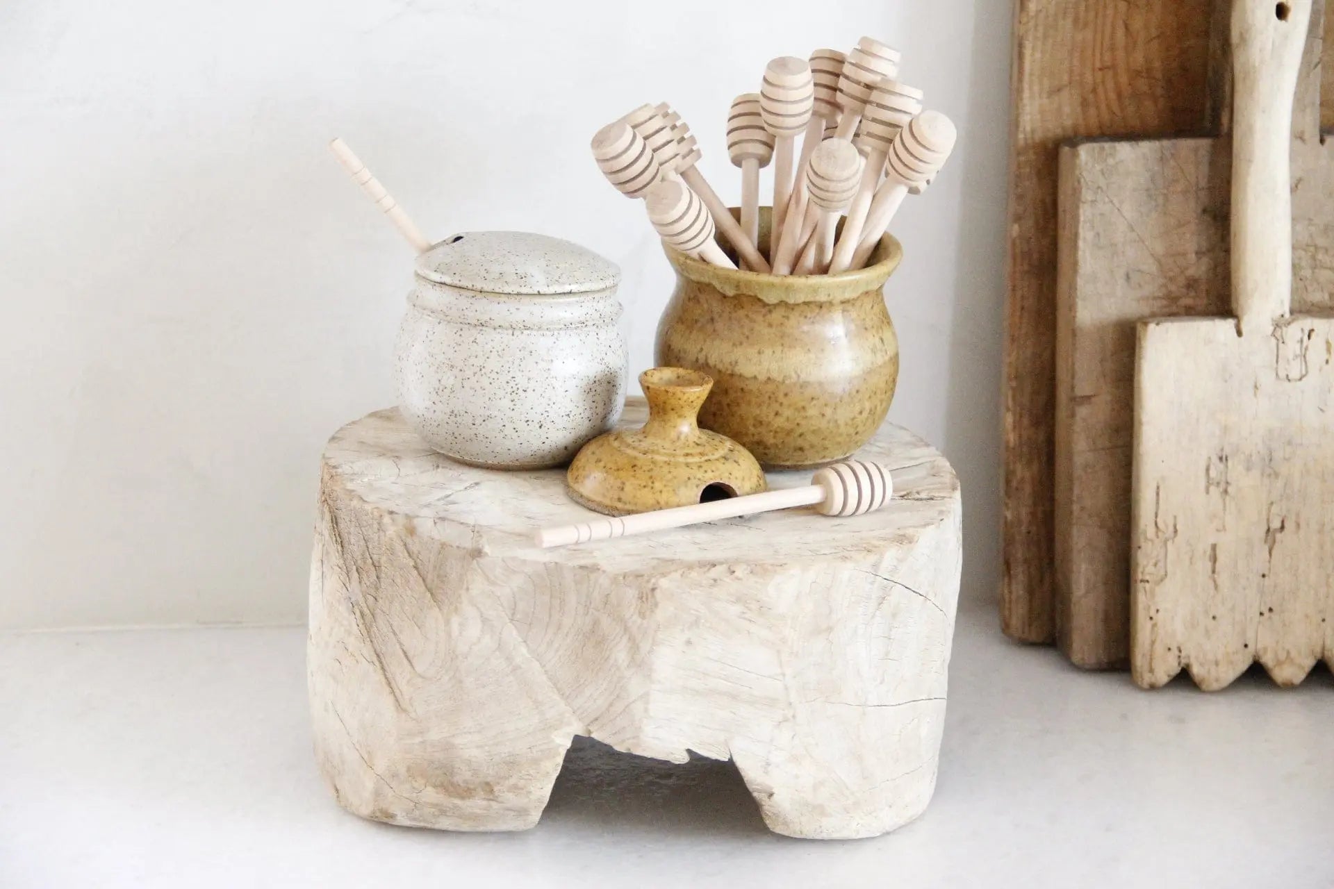 Eco Friendly Wooden Honey Dipper  Debra Hall Lifestyle