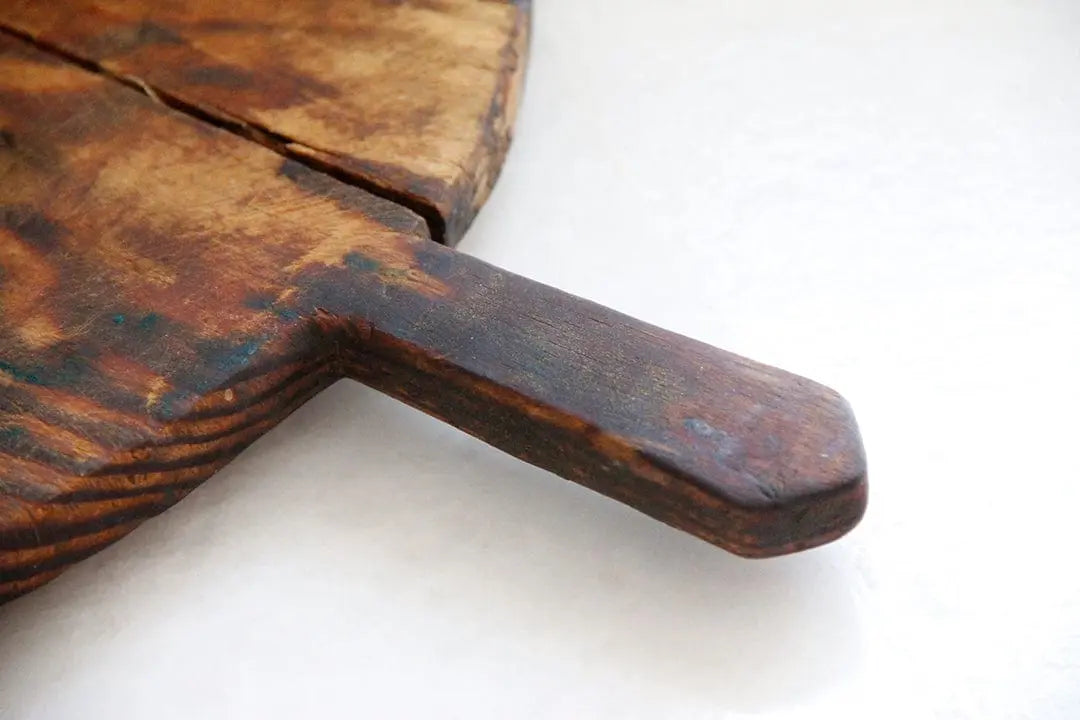 European Antique Wood Breadboard  | Cutting Board 18”  Debra Hall Lifestyle