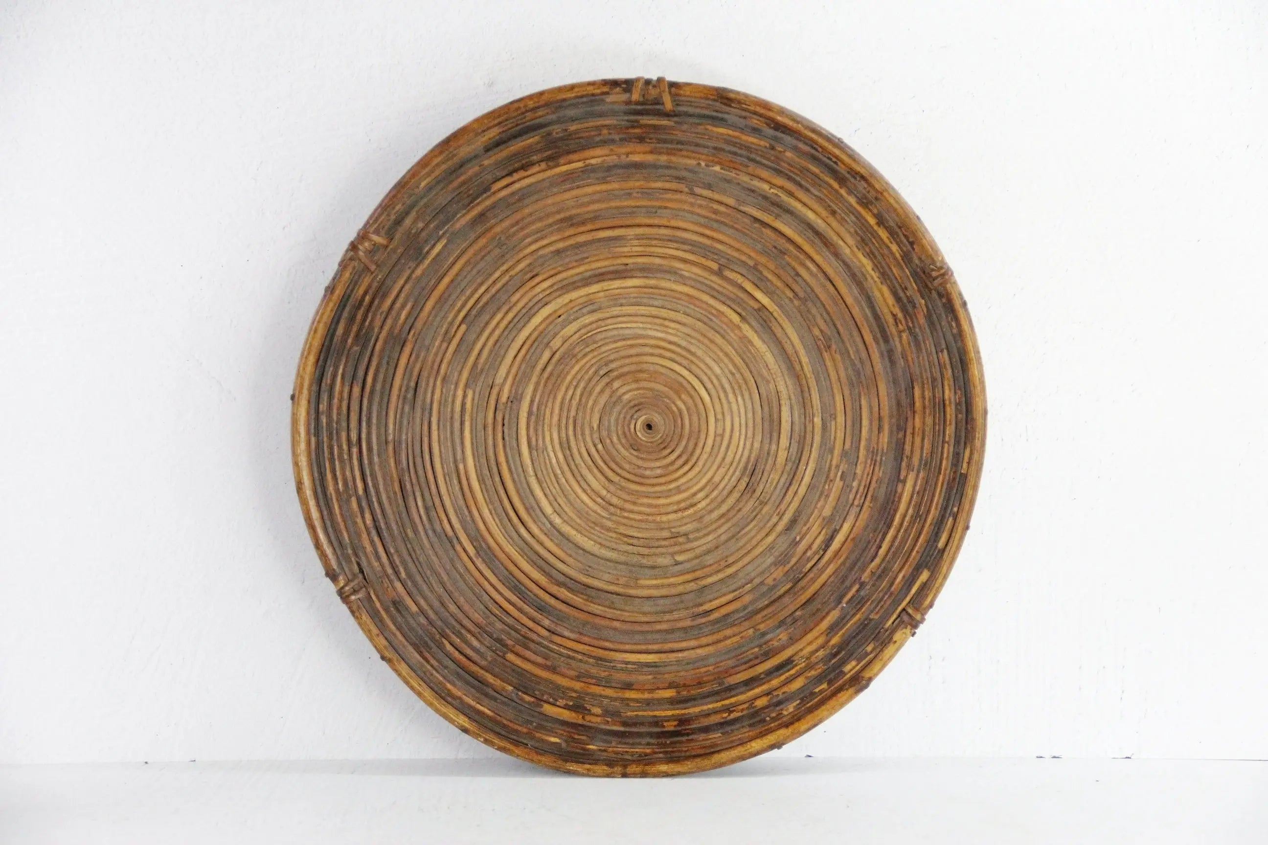 Falt Rattan Basket  Debra Hall Lifestyle