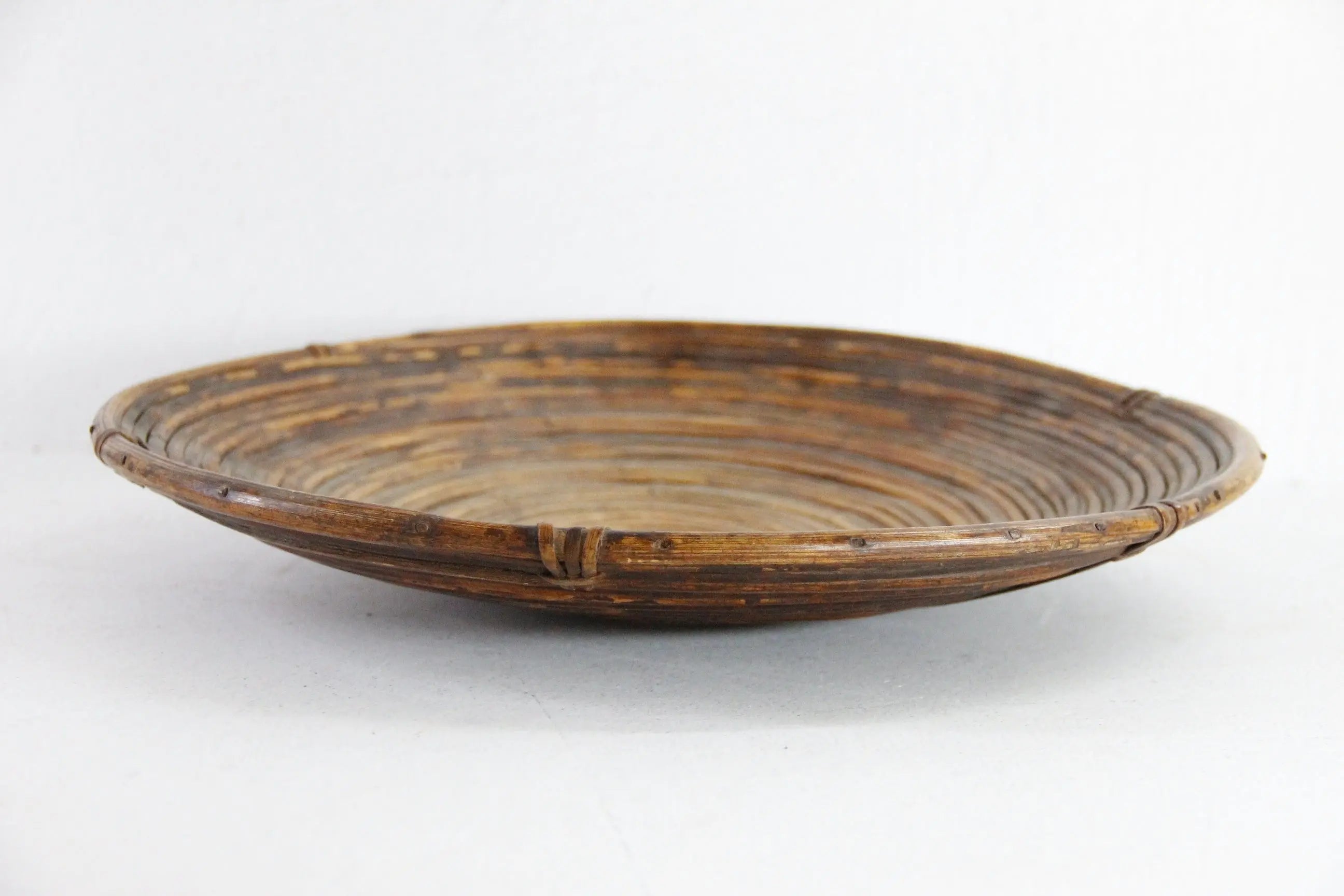 Falt Rattan Basket  Debra Hall Lifestyle