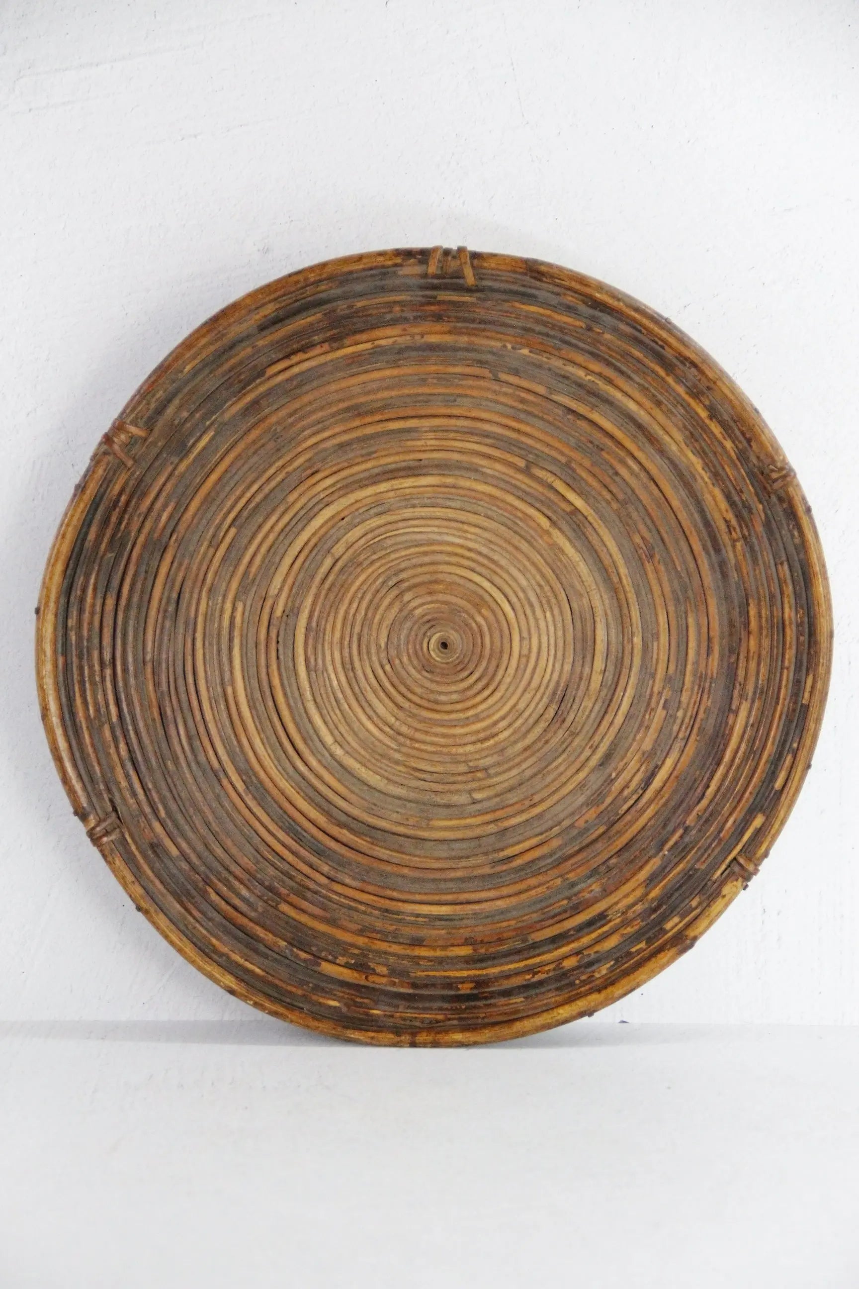 Falt Rattan Basket  Debra Hall Lifestyle