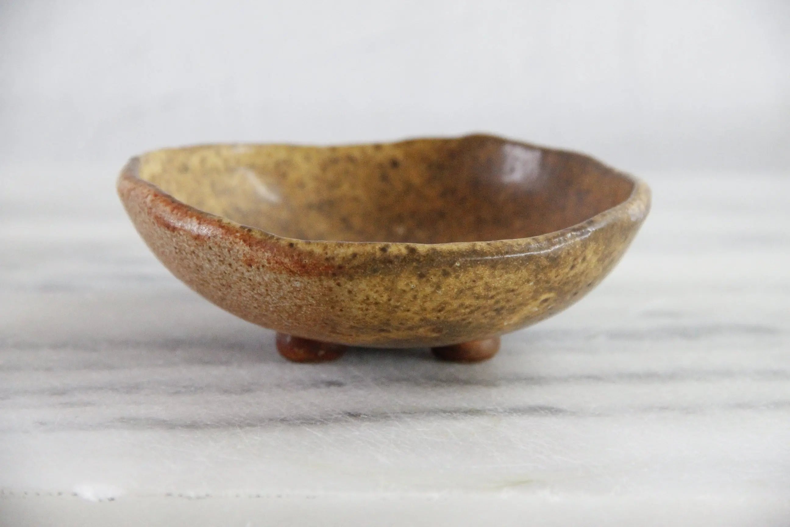 Footed Pottery Bowl Vintage | Studio Art Dish