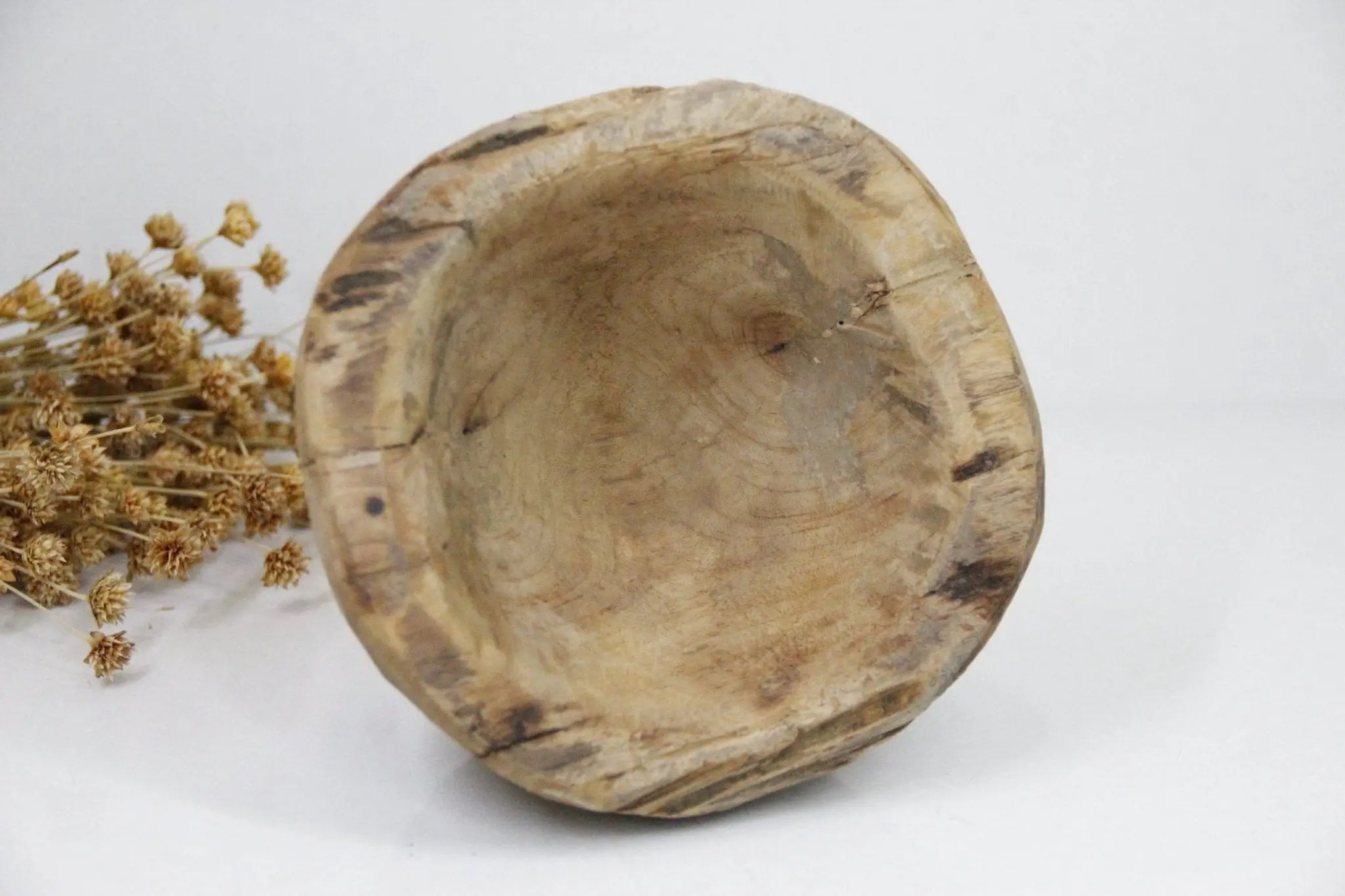 Found Deep Wooden Bowl | Grinder  Debra Hall Lifestyle