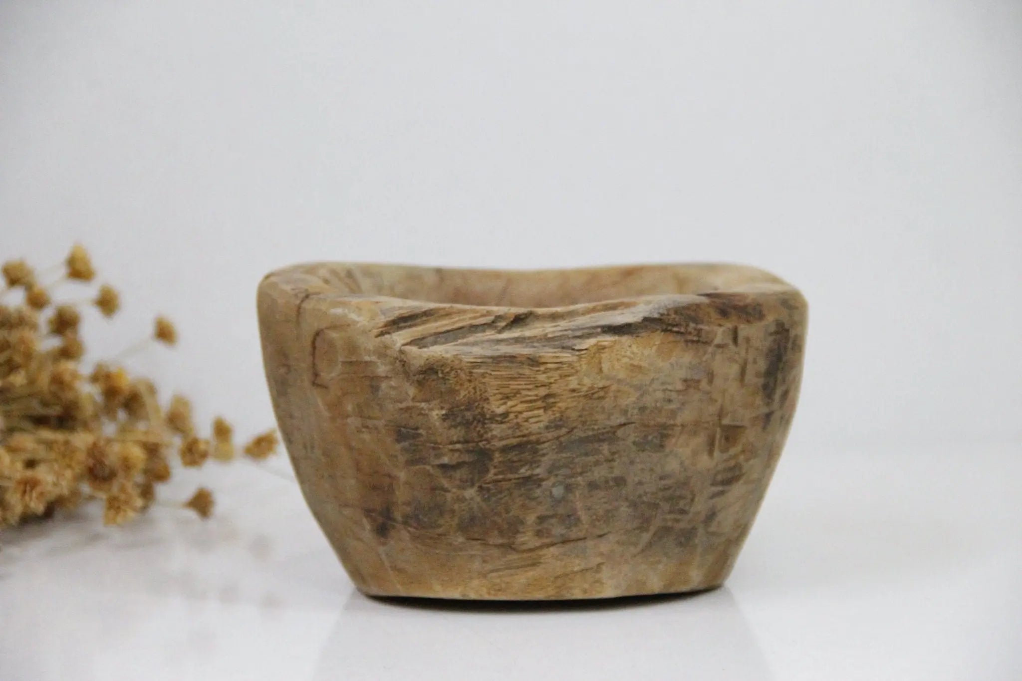 Found Deep Wooden Bowl | Grinder  Debra Hall Lifestyle