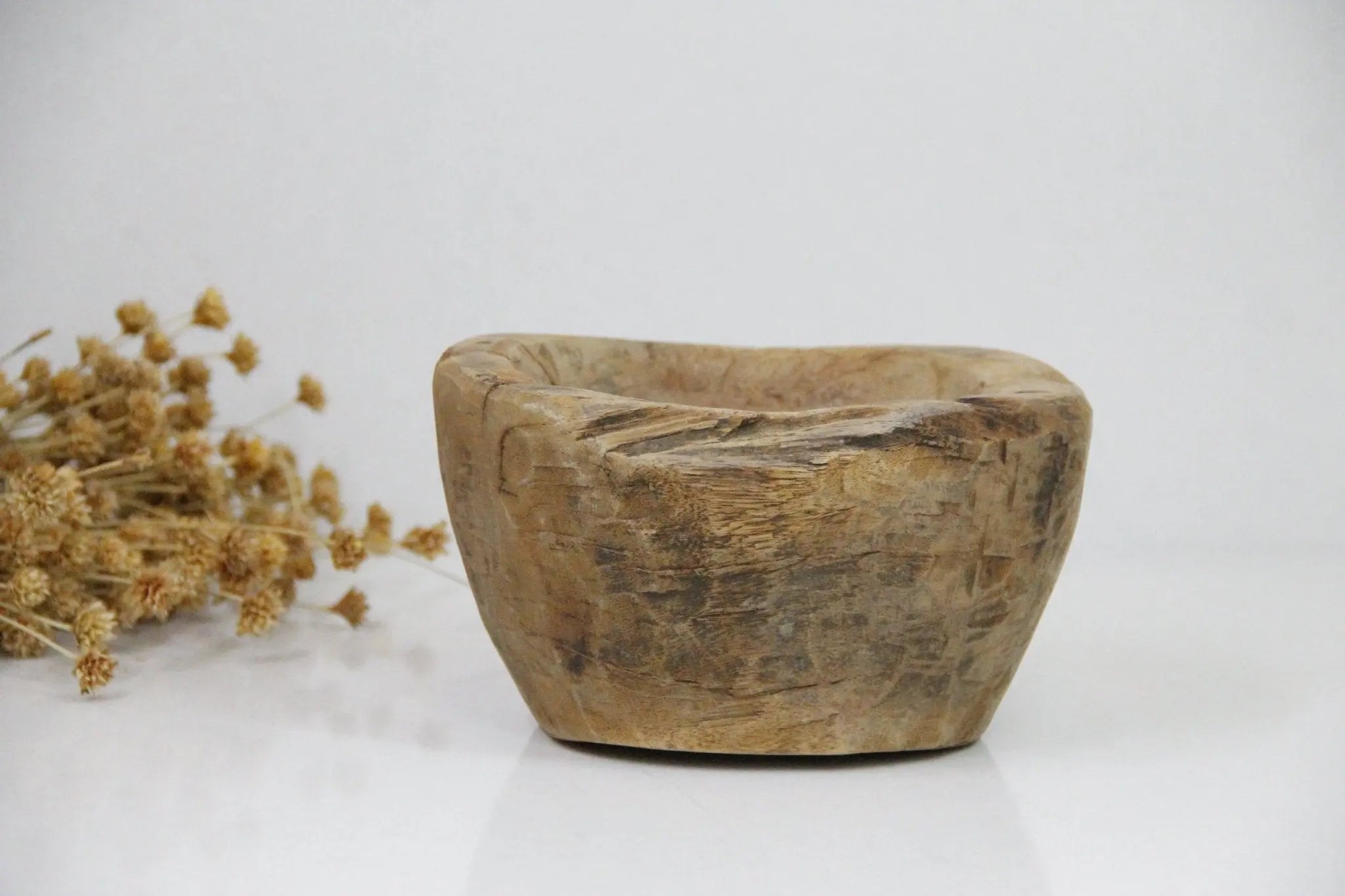 Found Deep Wooden Bowl | Grinder  Debra Hall Lifestyle