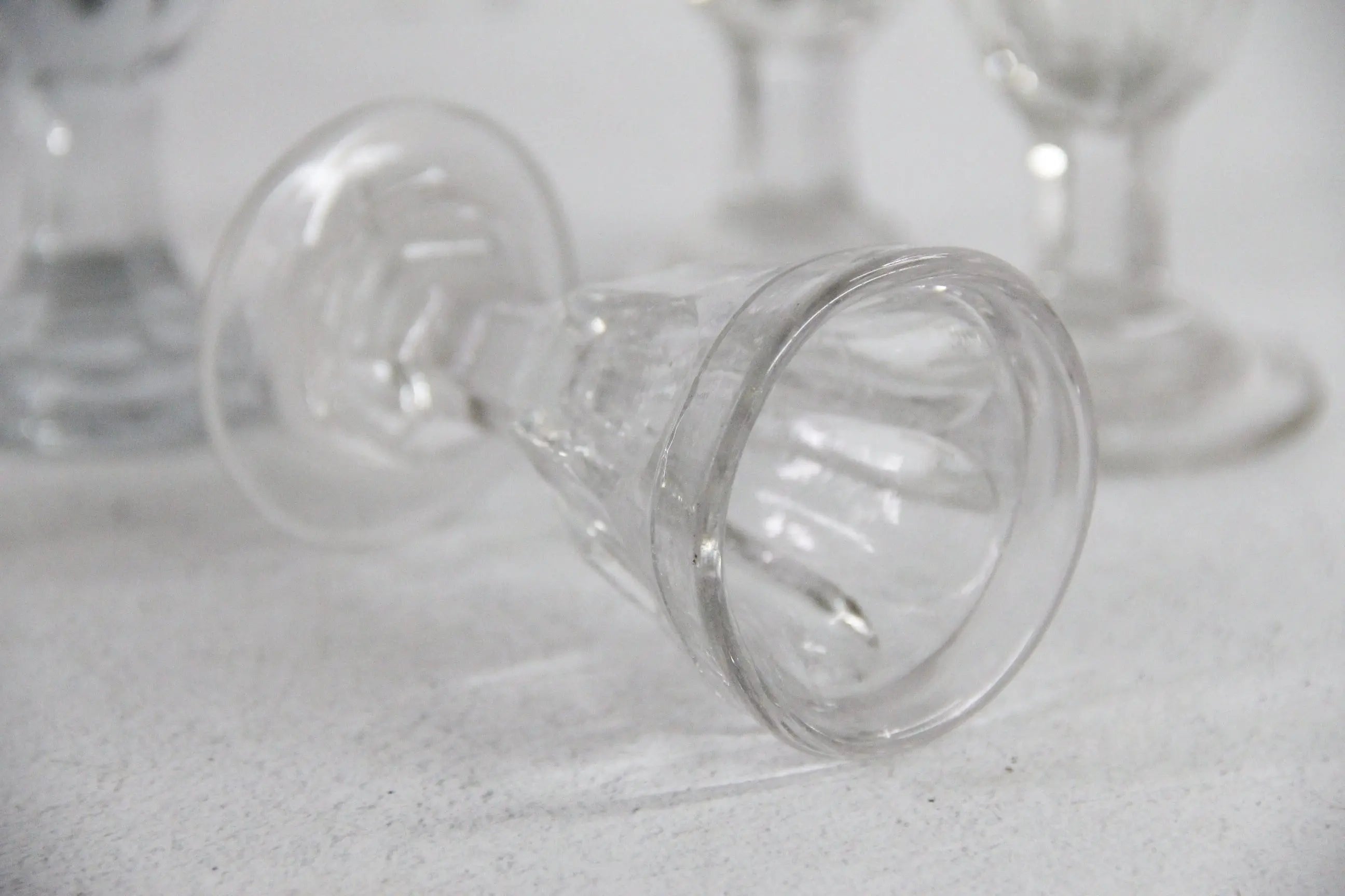 French Antique Liqueur Glasses | Hand Blown Shot-Port  Debra Hall Lifestyle