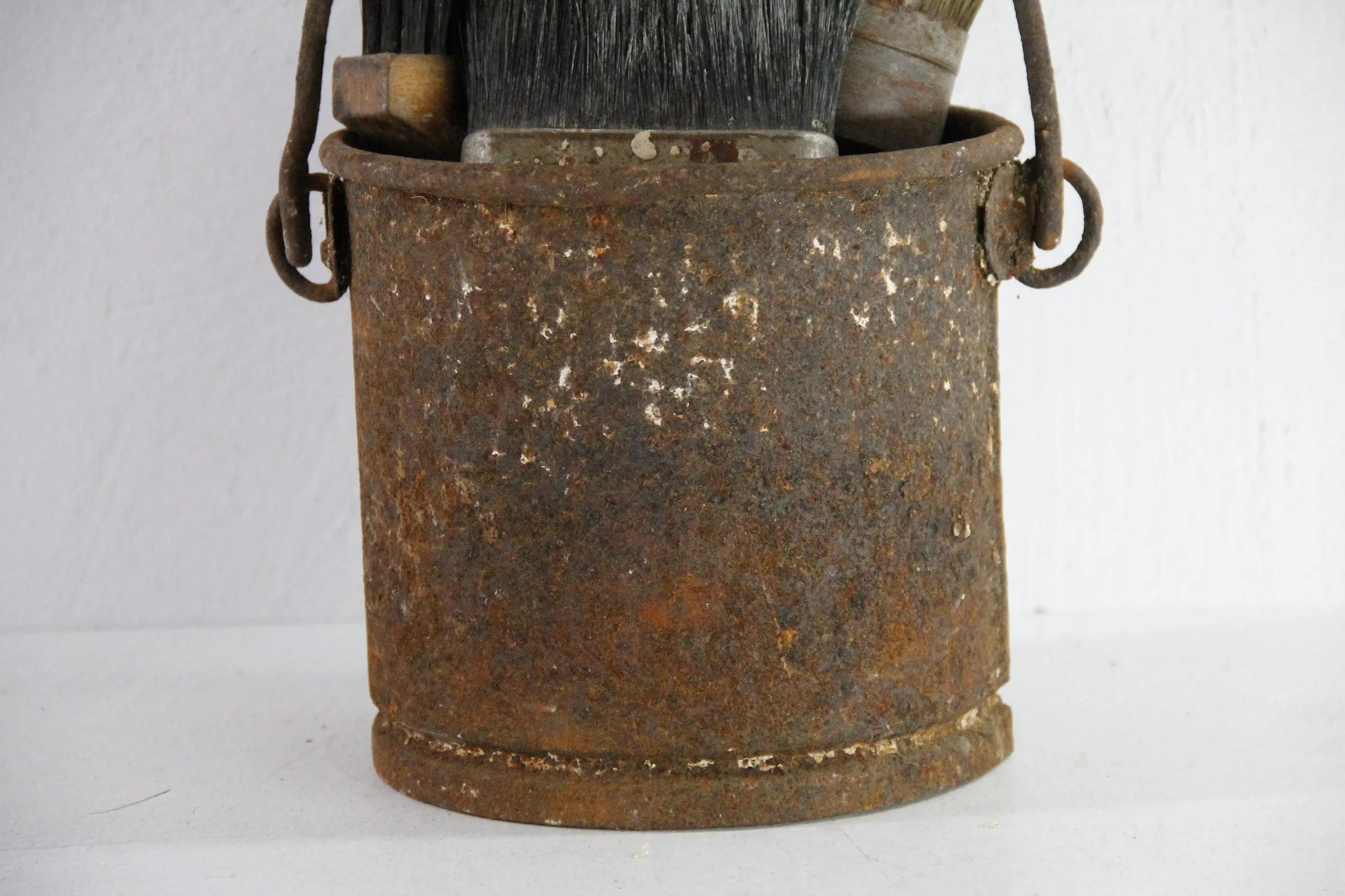 French Antique Paint Bucket | Artists Metal Paint Pot Relic  Debra Hall Lifestyle