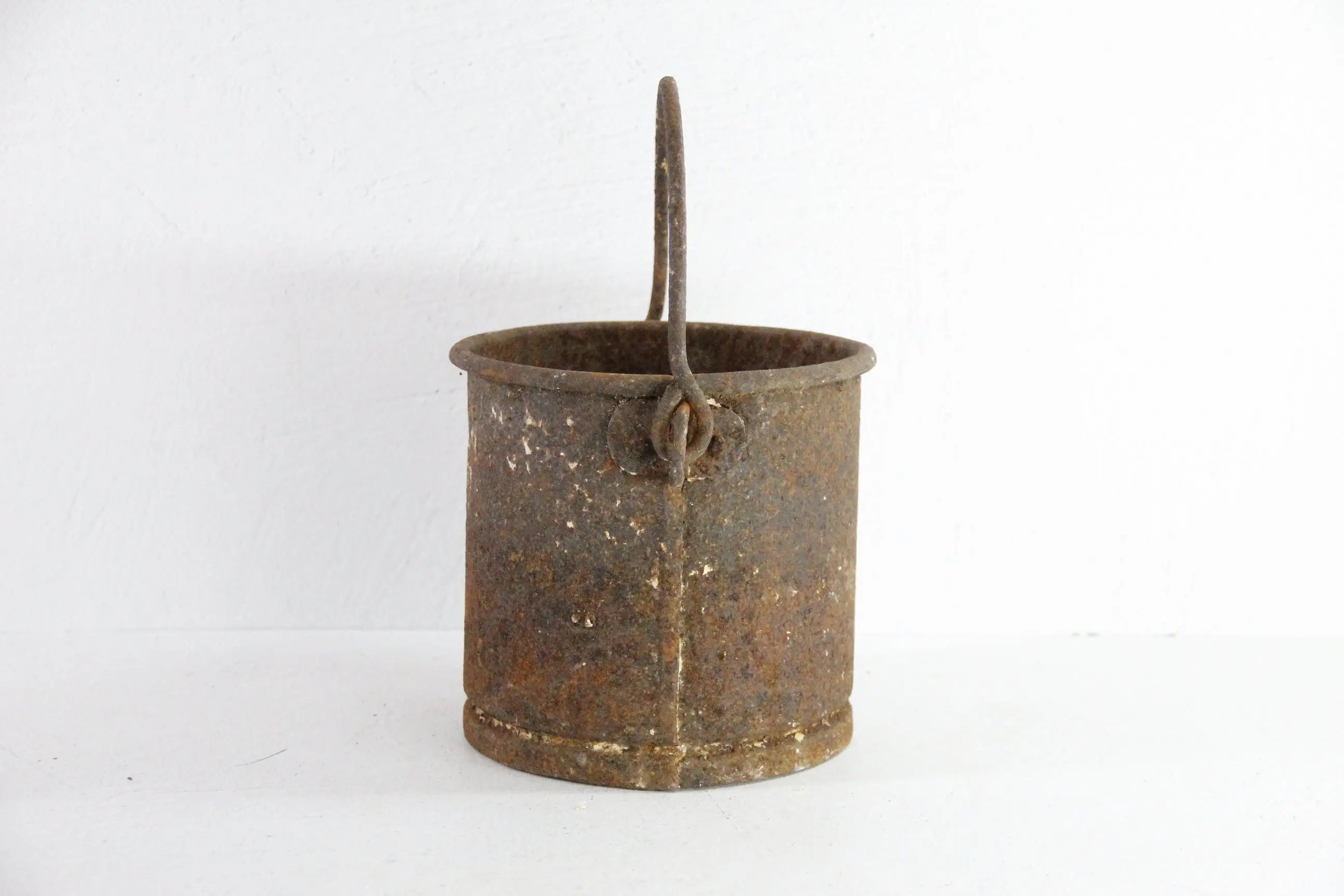 French Antique Paint Bucket | Artists Metal Paint Pot Relic  Debra Hall Lifestyle