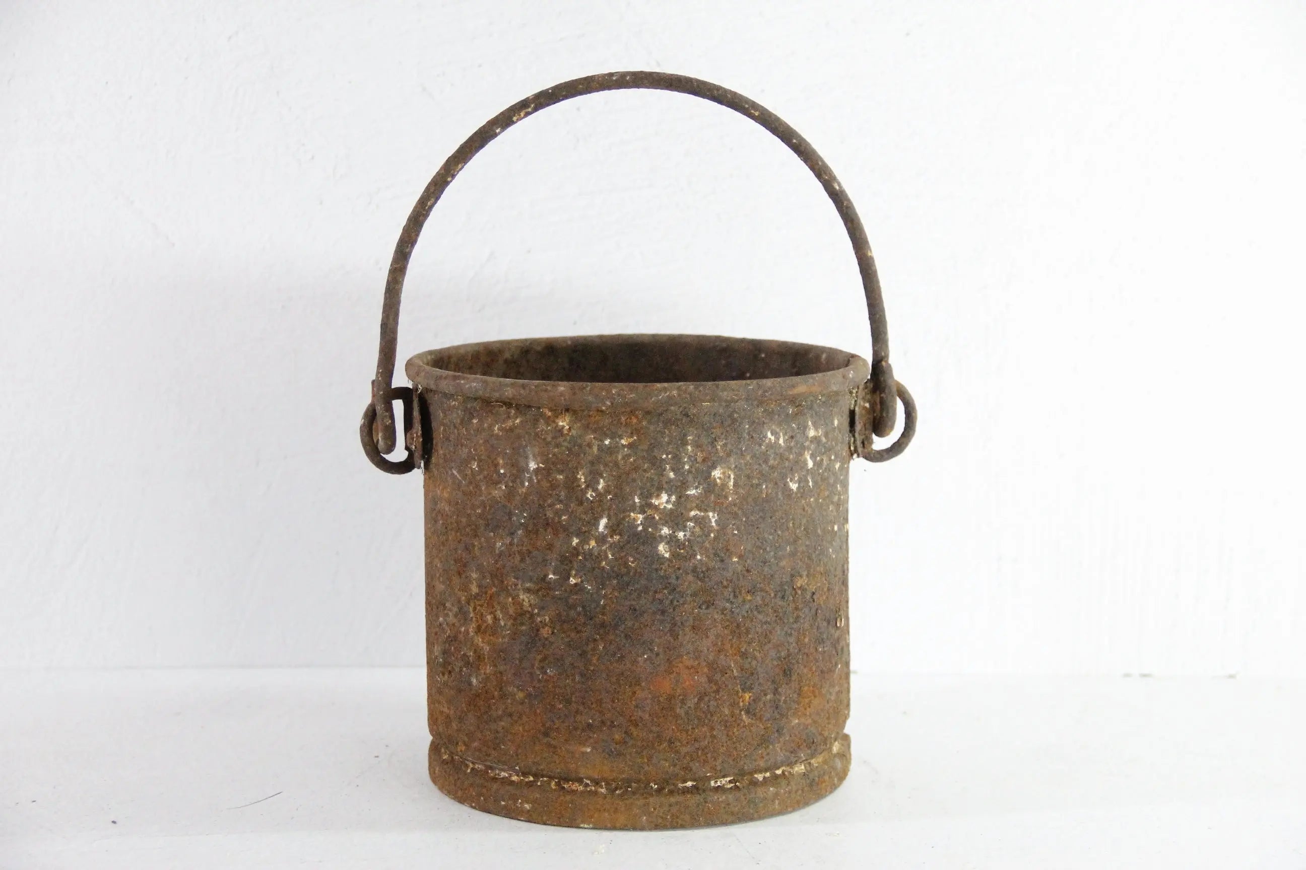 French Antique Paint Bucket | Artists Metal Paint Pot Relic  Debra Hall Lifestyle