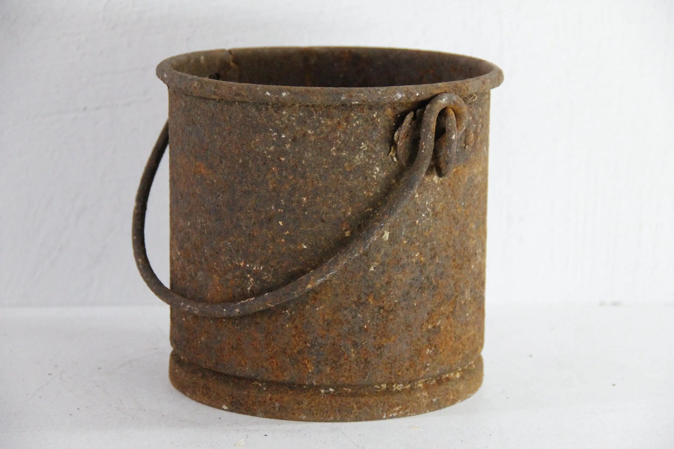 French Antique Paint Bucket | Artists Metal Paint Pot Relic  Debra Hall Lifestyle