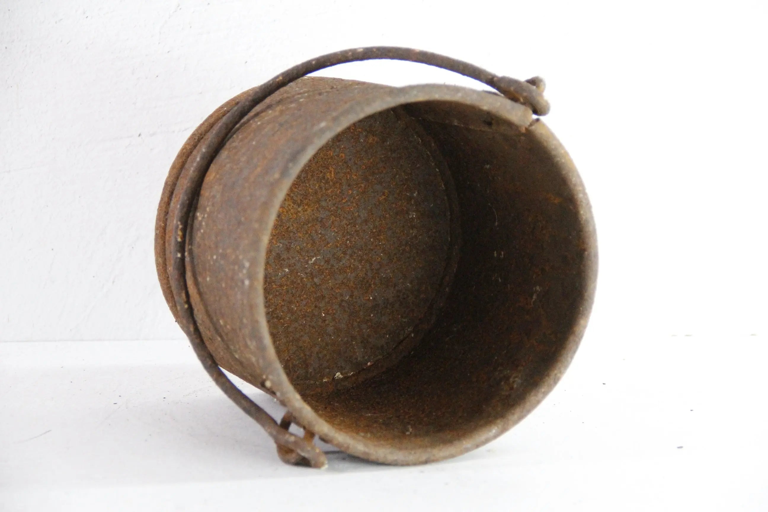 French Antique Paint Bucket | Artists Metal Paint Pot Relic  Debra Hall Lifestyle