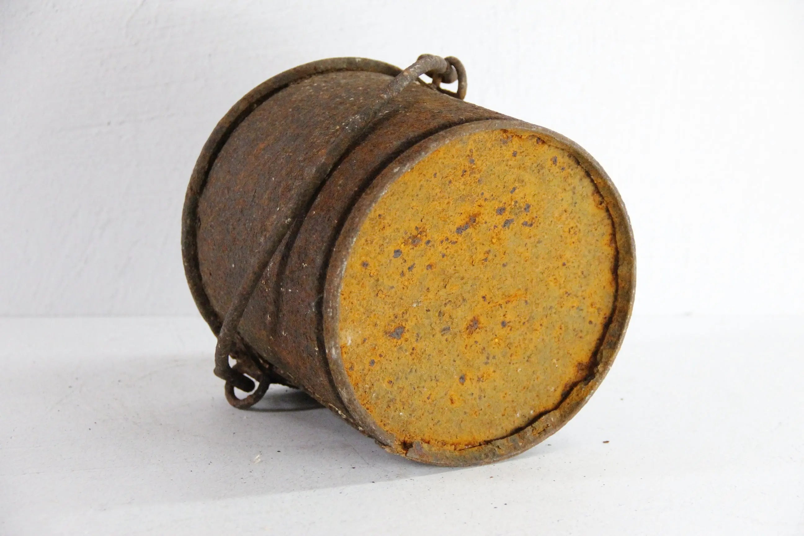 French Antique Paint Bucket | Artists Metal Paint Pot Relic  Debra Hall Lifestyle