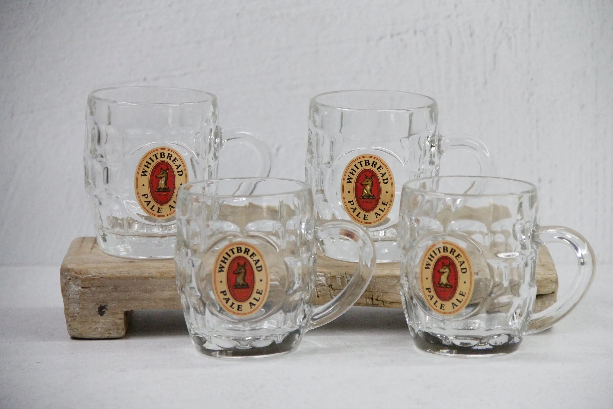 French Beer Glasses |Vintage Dimple Thumbprint Mugs-4  Debra Hall Lifestyle