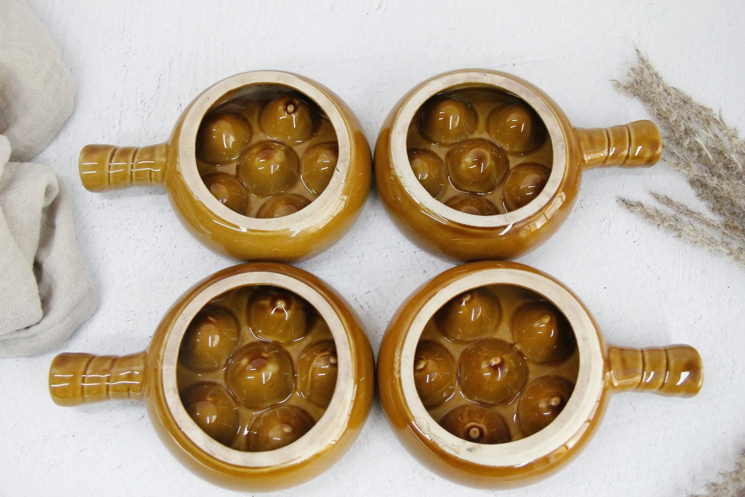 French Escargot Bowl | Vintage Baking Dish Set-4 Pcs.  Debra Hall Lifestyle