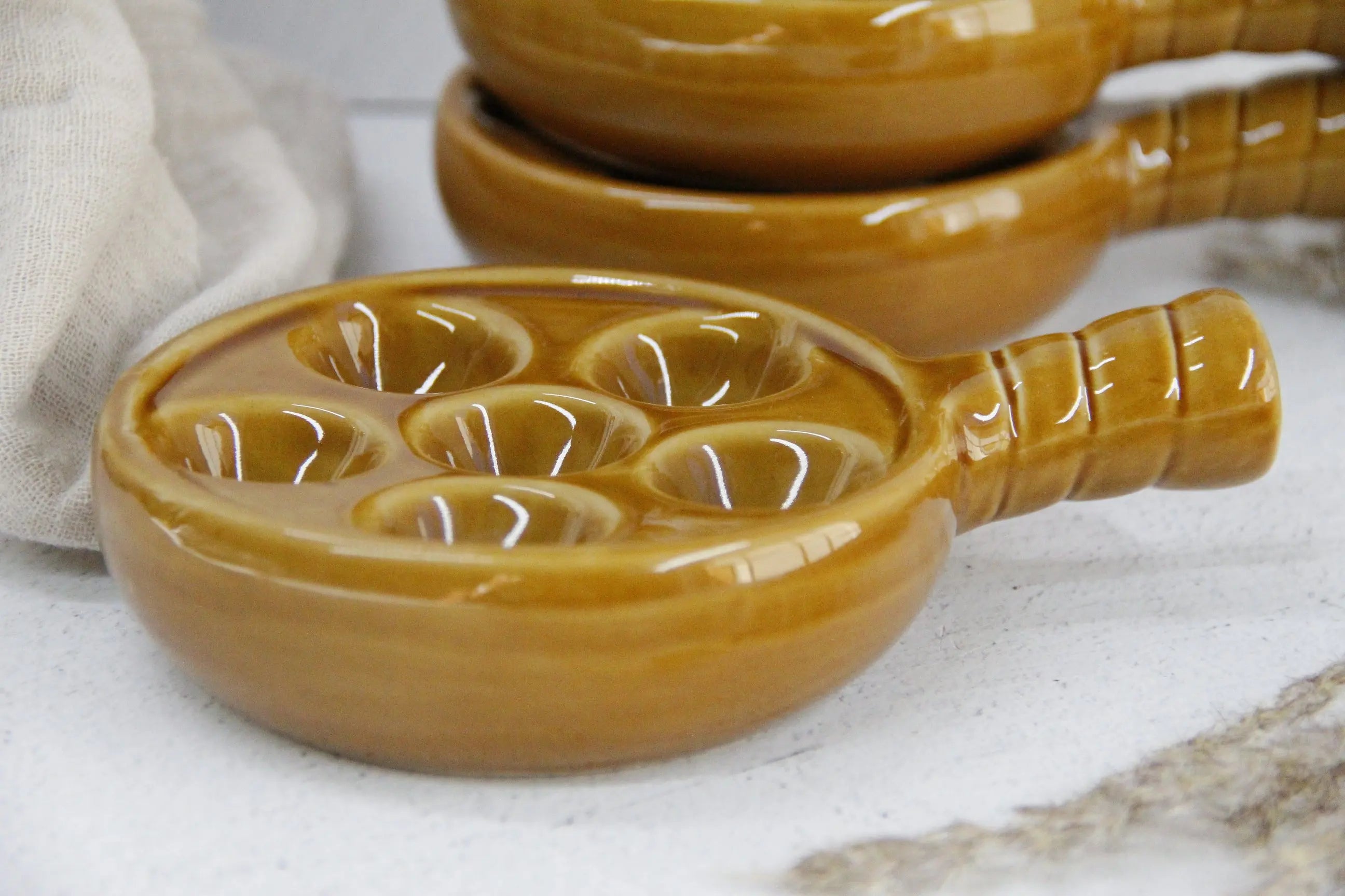 French Escargot Bowl | Vintage Baking Dish Set-4 Pcs.  Debra Hall Lifestyle