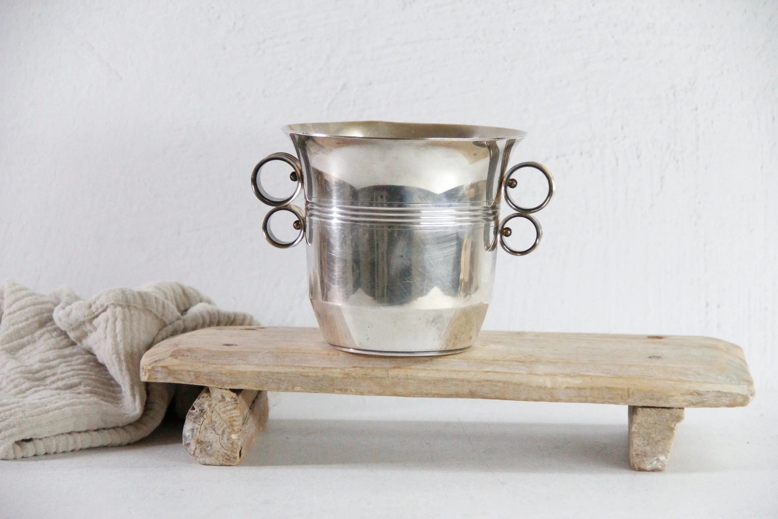 French Ice Bucket 1920s | Art Deco Silver Cooler  Debra Hall Lifestyle