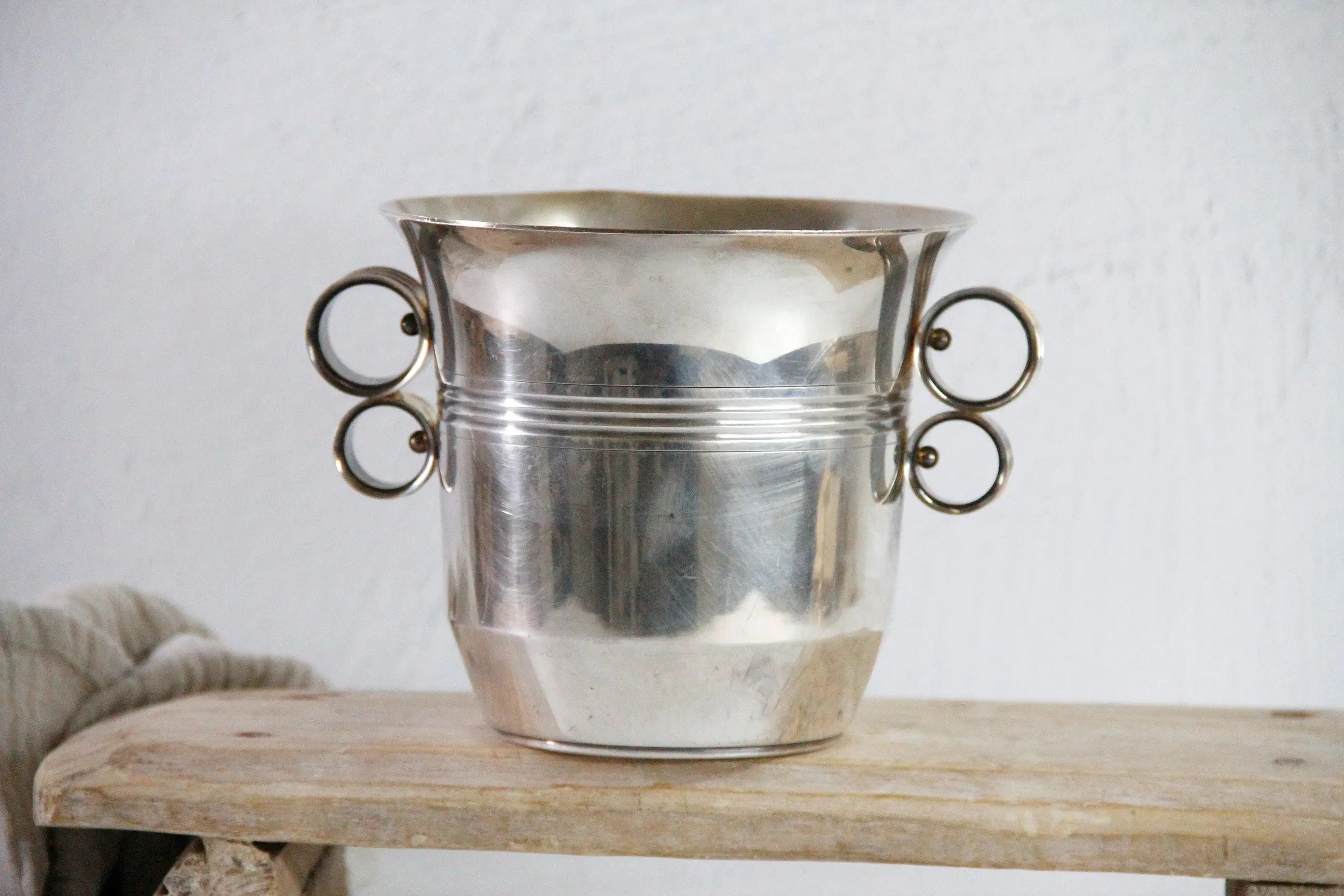 French Ice Bucket 1920s | Art Deco Silver Cooler  Debra Hall Lifestyle